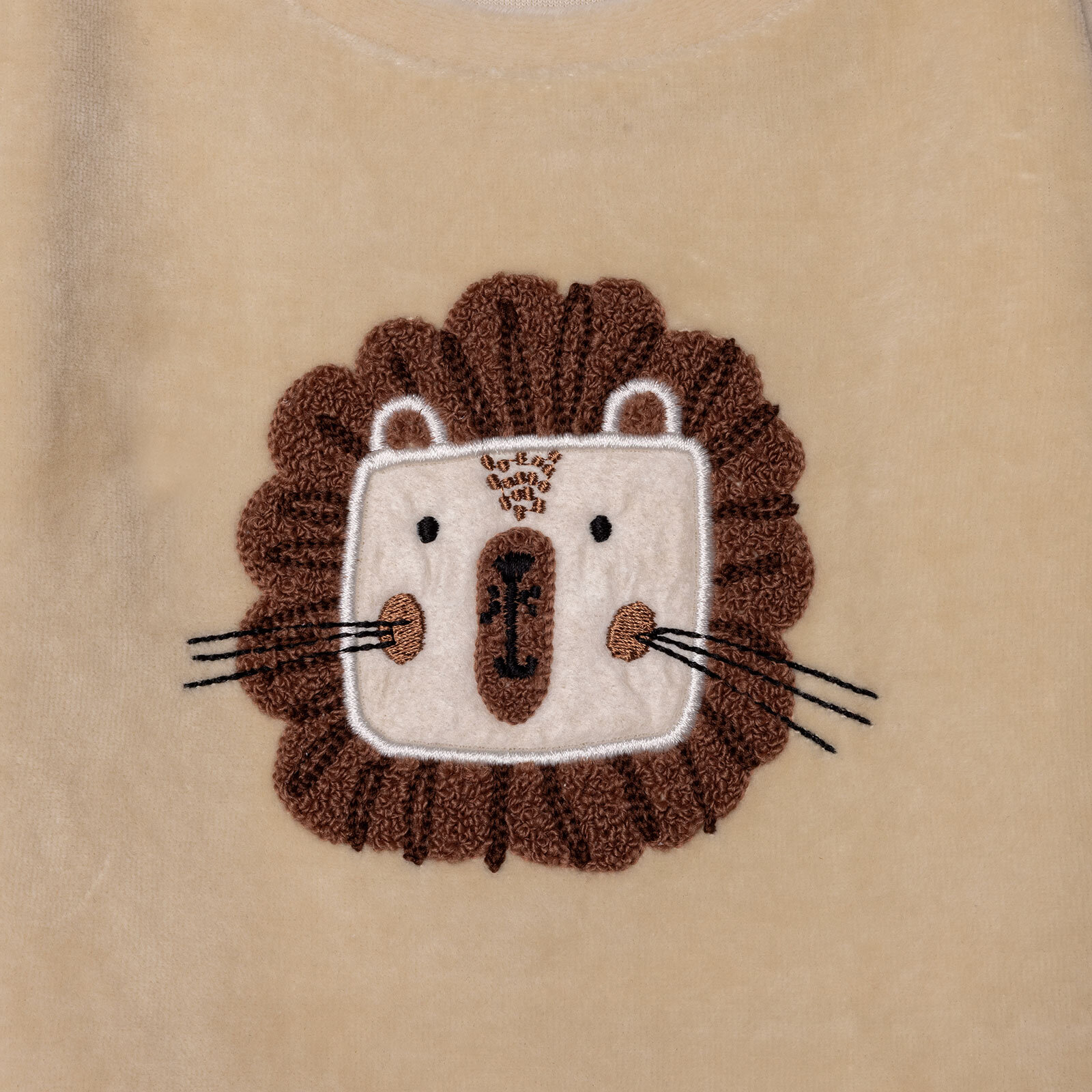 Erkek Bebek Kadife Pijama Takımı Bisiklet Yaka Uzun Kol Ribanalı Paça