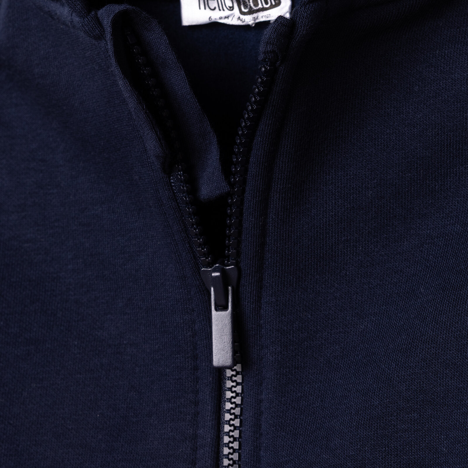 Erkek Bebek Kapüşonlu Hırka Fermuarlı Uzun Kol