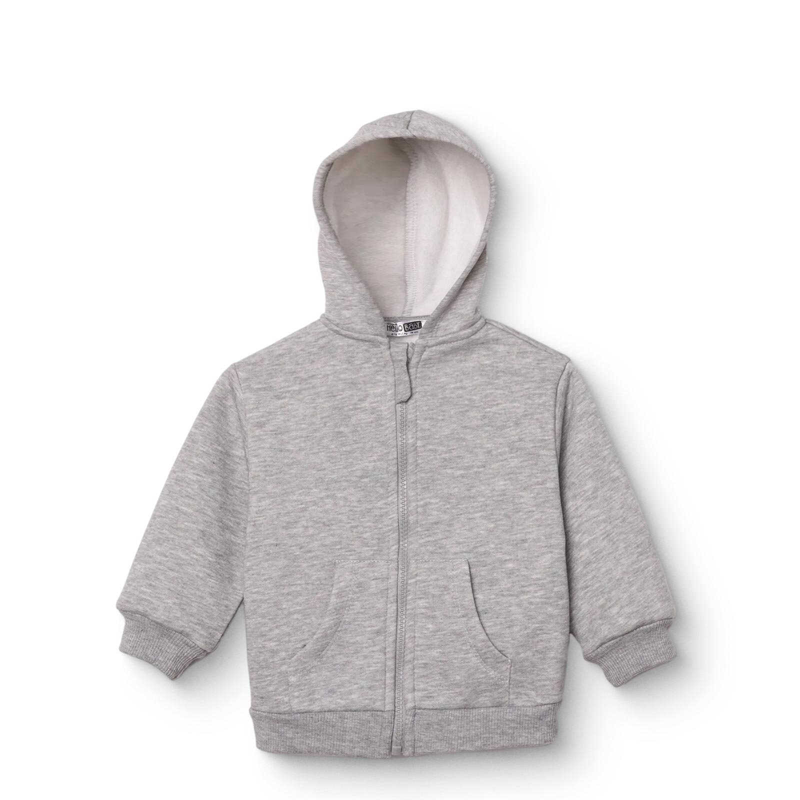 Erkek Bebek Kapüşonlu Hırka Kapüşonlu Yaka Uzun Kol