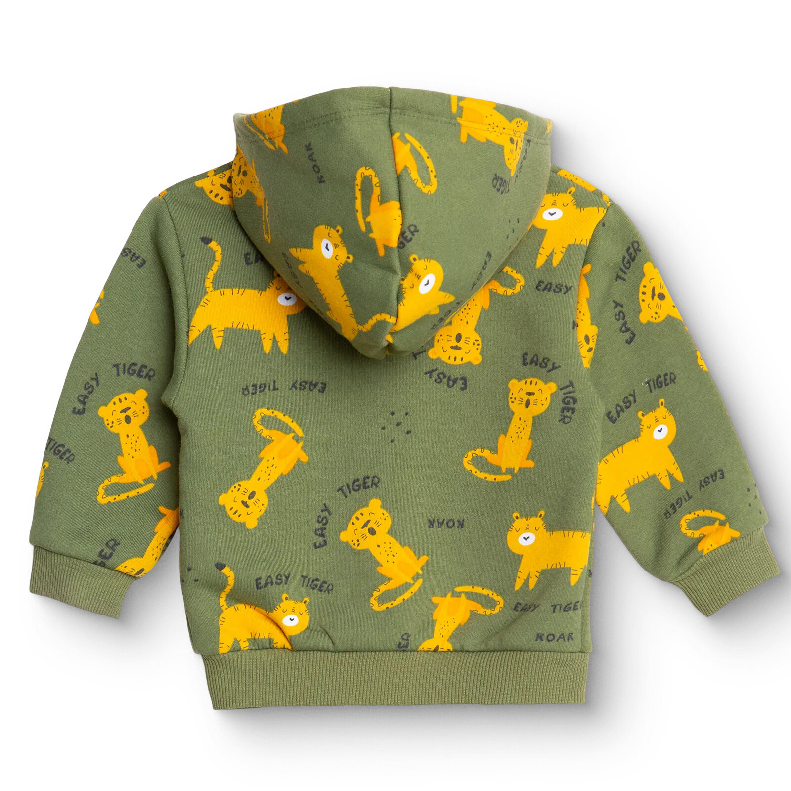 Erkek Bebek Kapüşonlu Hırka Şardonlu Üç İplik Kapüşonlu Uzun Kol