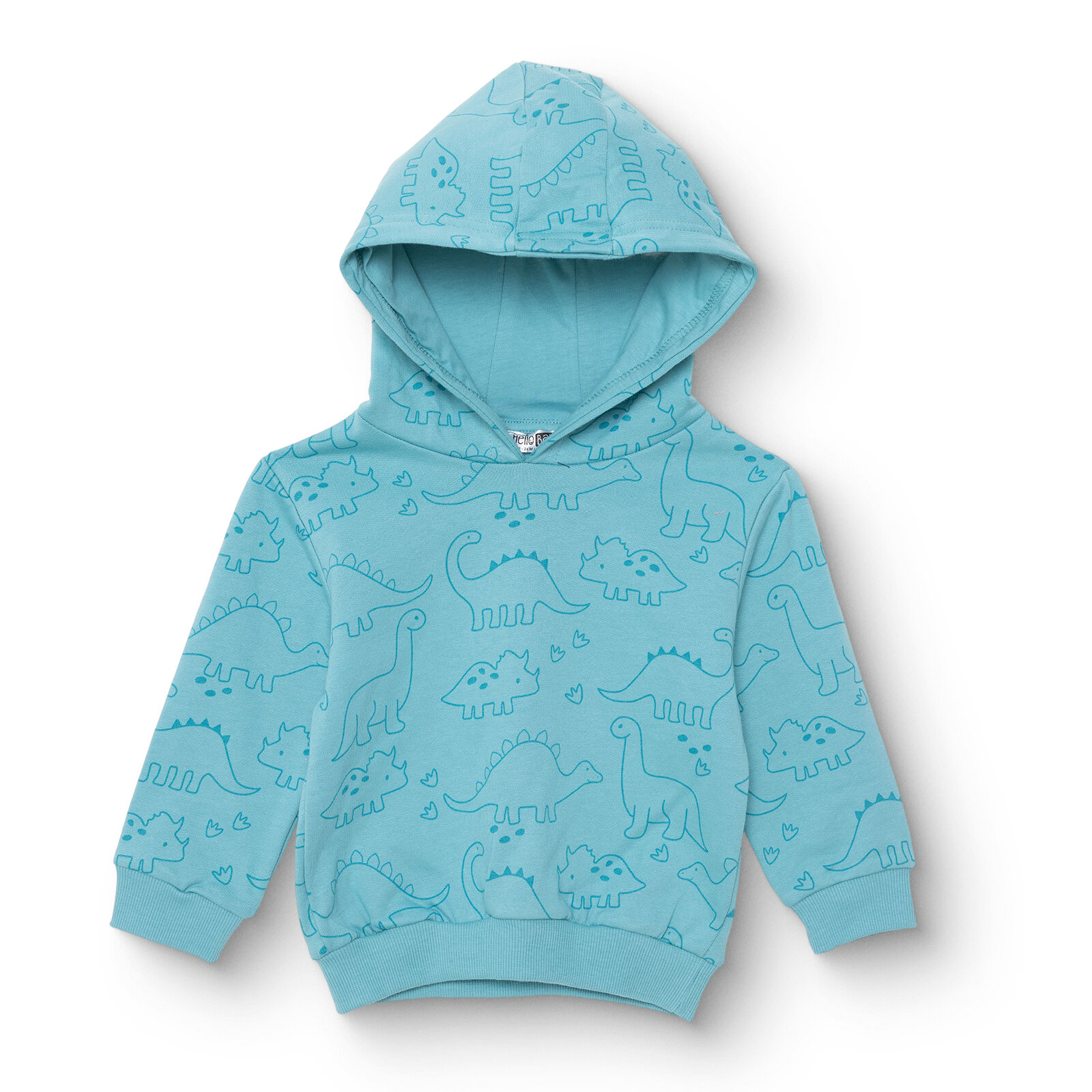 Erkek Bebek Kapüşonlu Sweatshirt Şardonlu İki İplik Kapüşonlu Yaka Uzun Kol