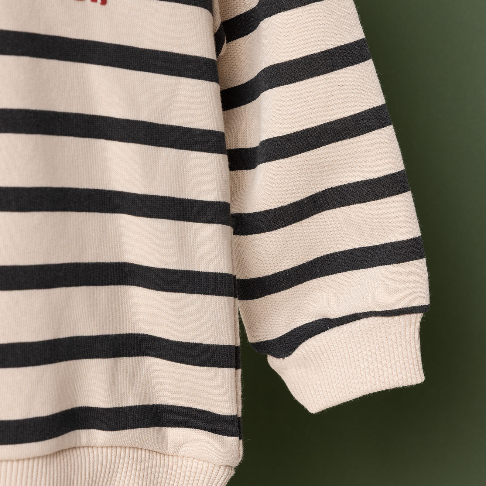 Erkek Bebek Kapüşonlu Sweatshirt Üç İplik Kapüşonlu Yaka Uzun Kol