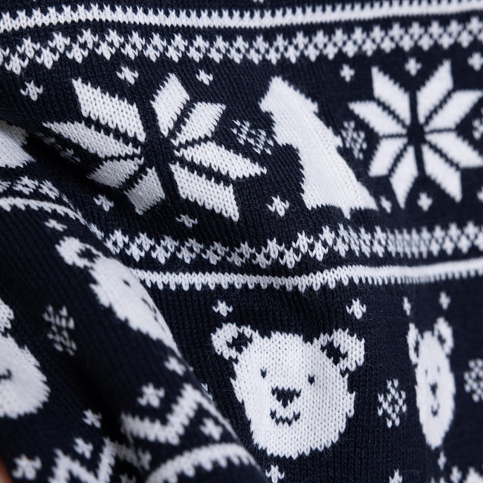 Erkek Bebek Kazak New Year Triko Düğmeli Bisiklet Yaka Uzun Kol