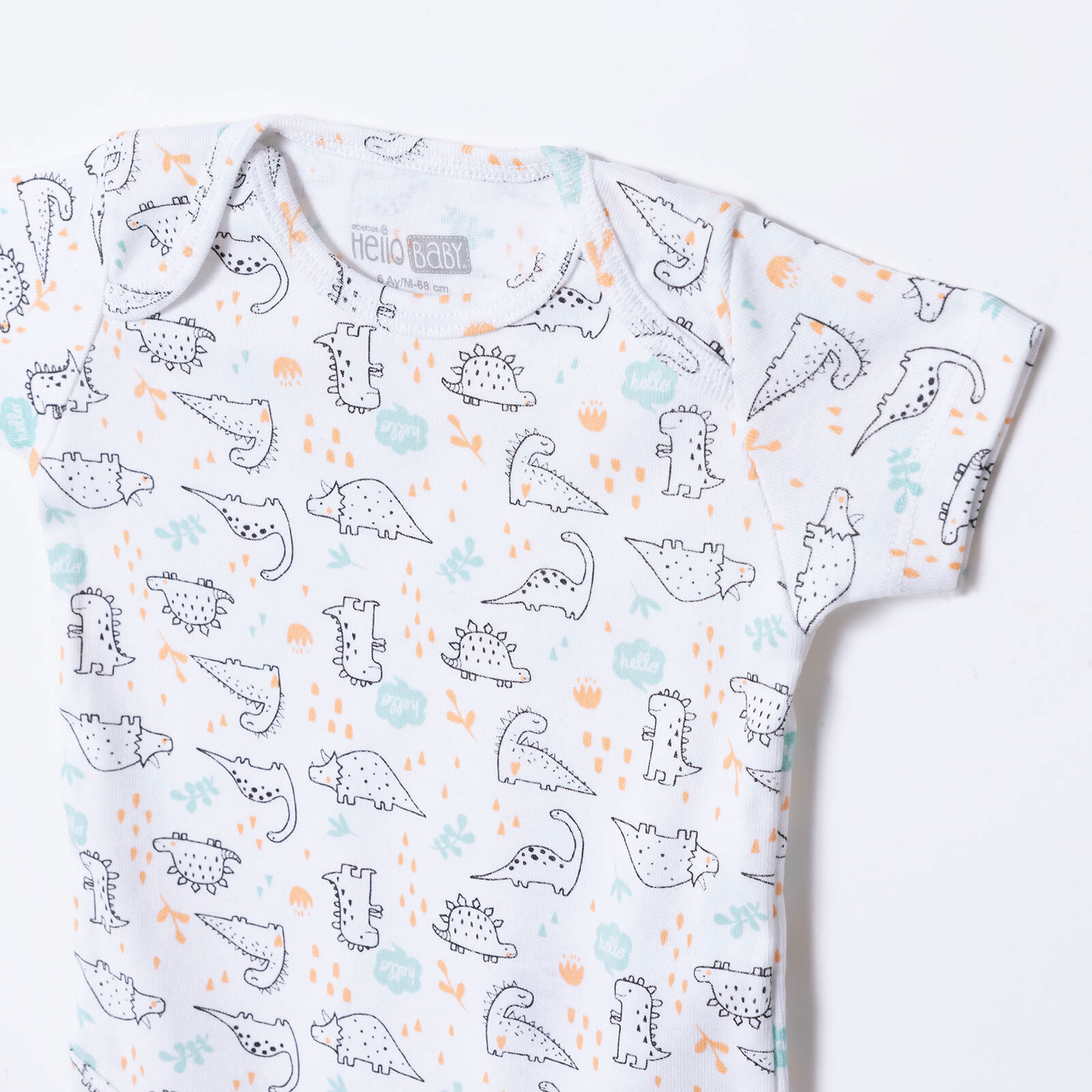 Erkek Bebek Kısa Body Çıtçıtlı Zarf Yaka