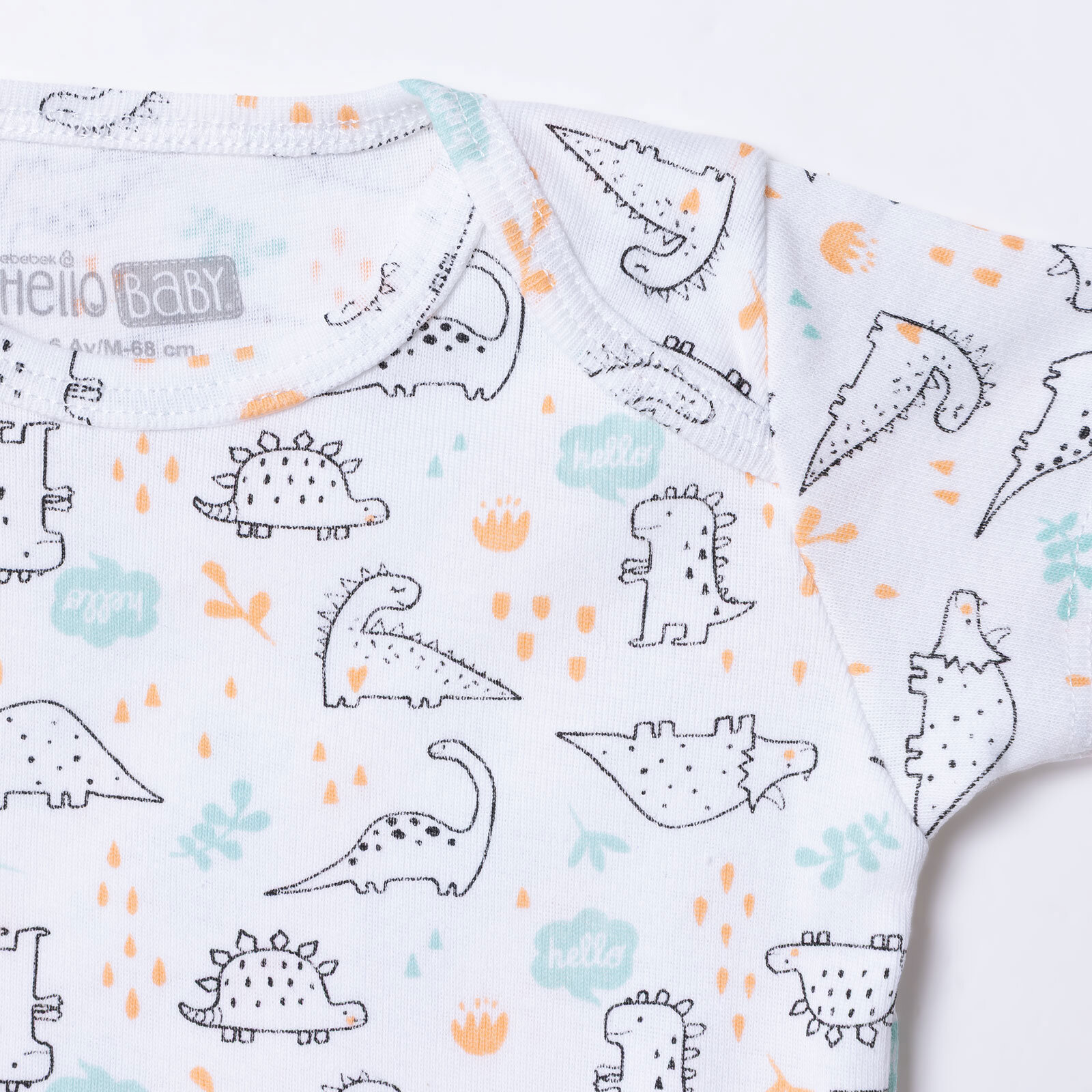 Erkek Bebek Kısa Body Çıtçıtlı Zarf Yaka