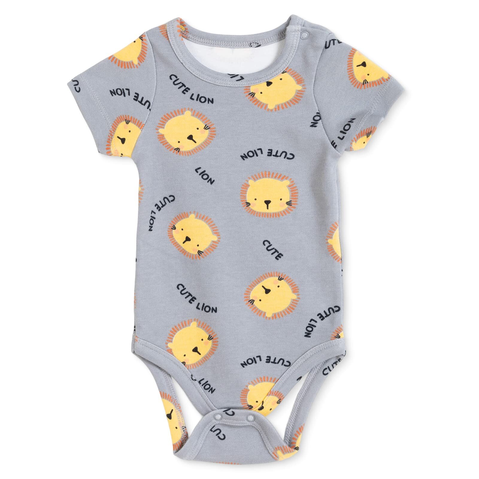 Erkek Bebek Kısa Kol Body Çıtçıtlı Yaka Kısa Kol