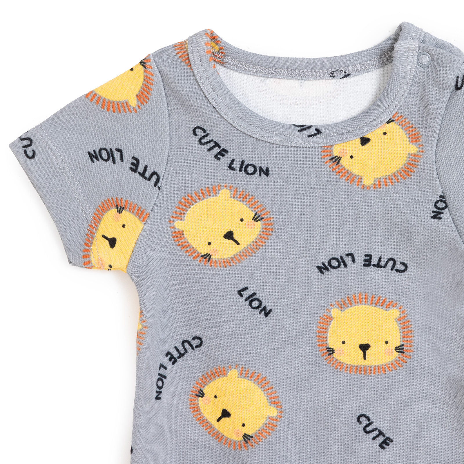 Erkek Bebek Kısa Kol Body Çıtçıtlı Yaka Kısa Kol