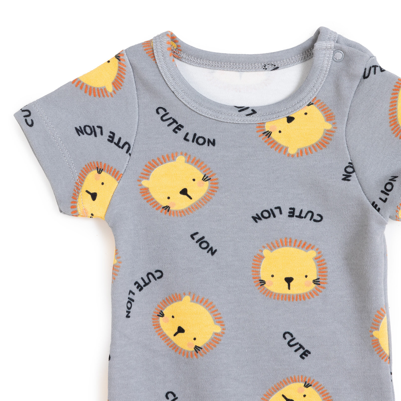 Erkek Bebek Kısa Kol Body Çıtçıtlı Yaka Kısa Kol