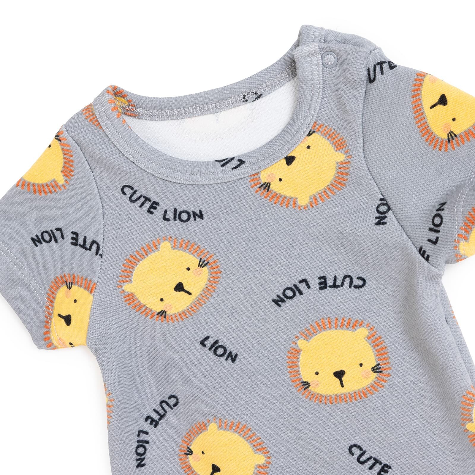 Erkek Bebek Kısa Kol Body Çıtçıtlı Yaka Kısa Kol