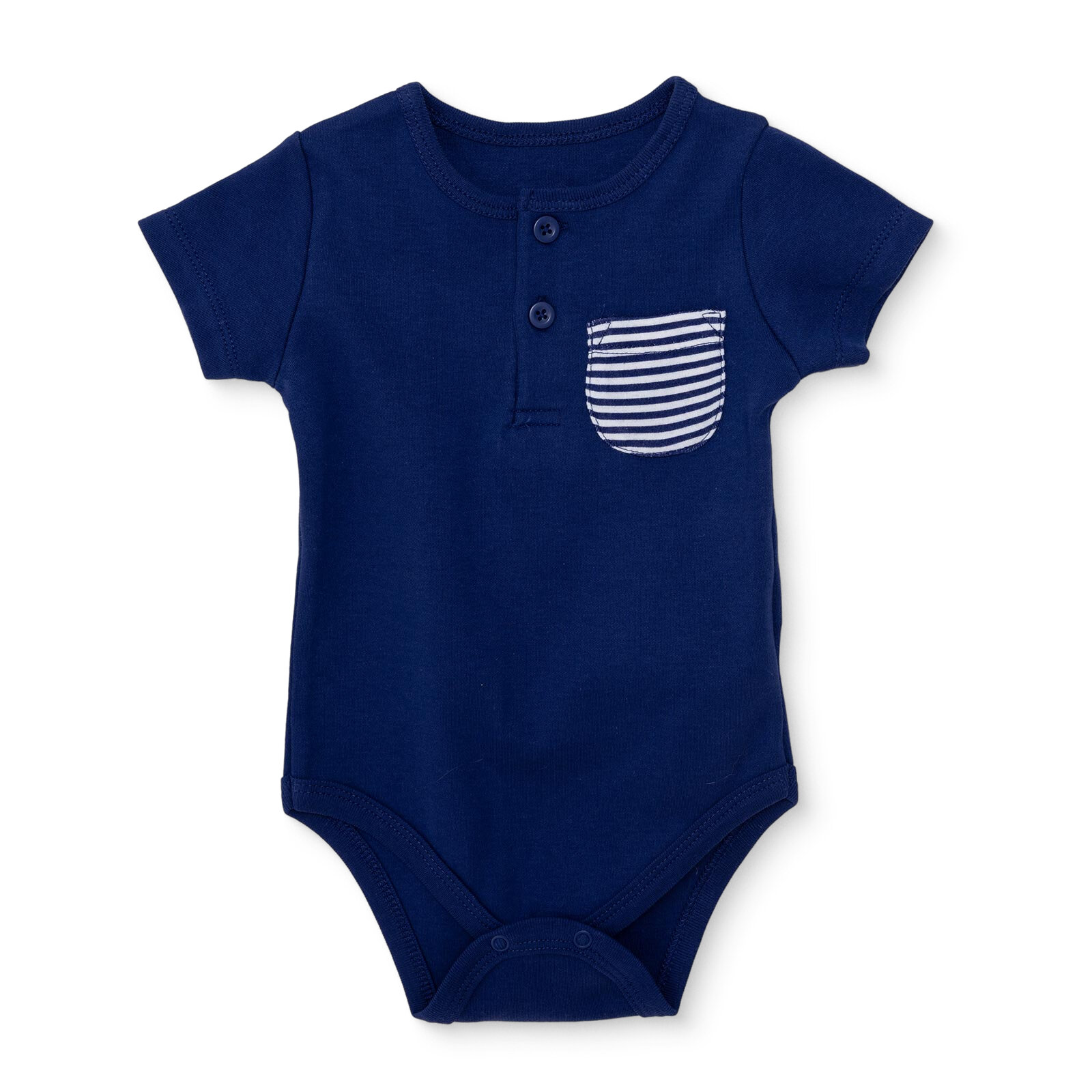 Erkek Bebek Kısa Kol Body Modelli Yaka Kısa Kol