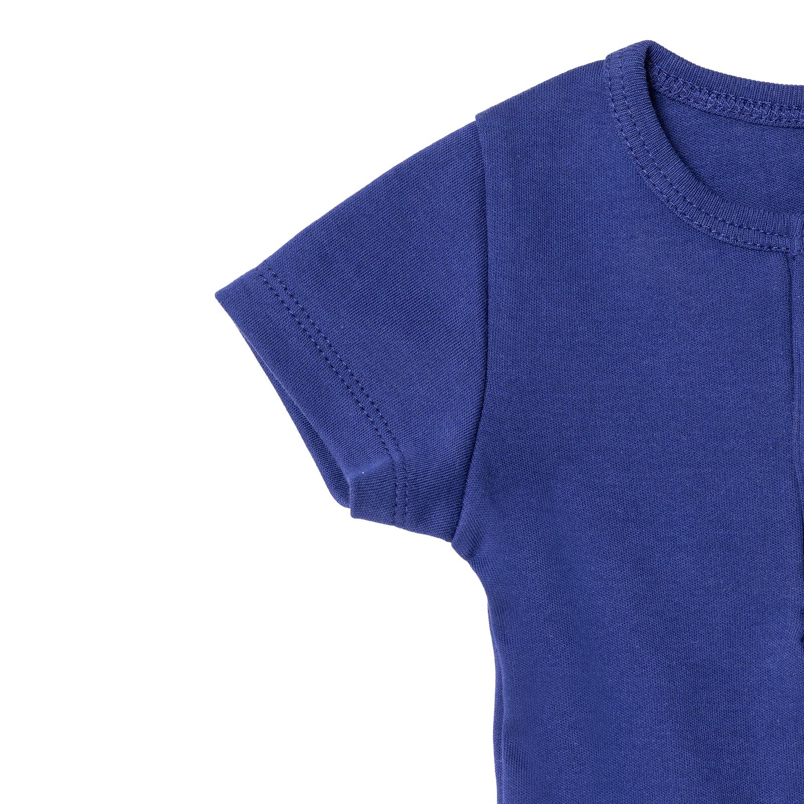 Erkek Bebek Kısa Kol Body Modelli Yaka Kısa Kol