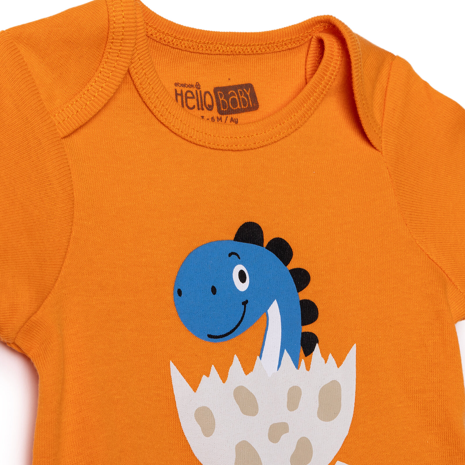 Erkek Bebek Kısa Kol Body Ribana Çıtçıtlı Yaka Kısa Kol