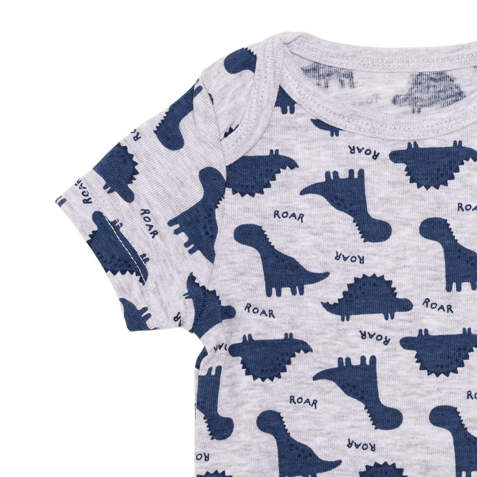 Erkek Bebek Kısa Kol Body Ribana Zarf Yaka Kısa Kol