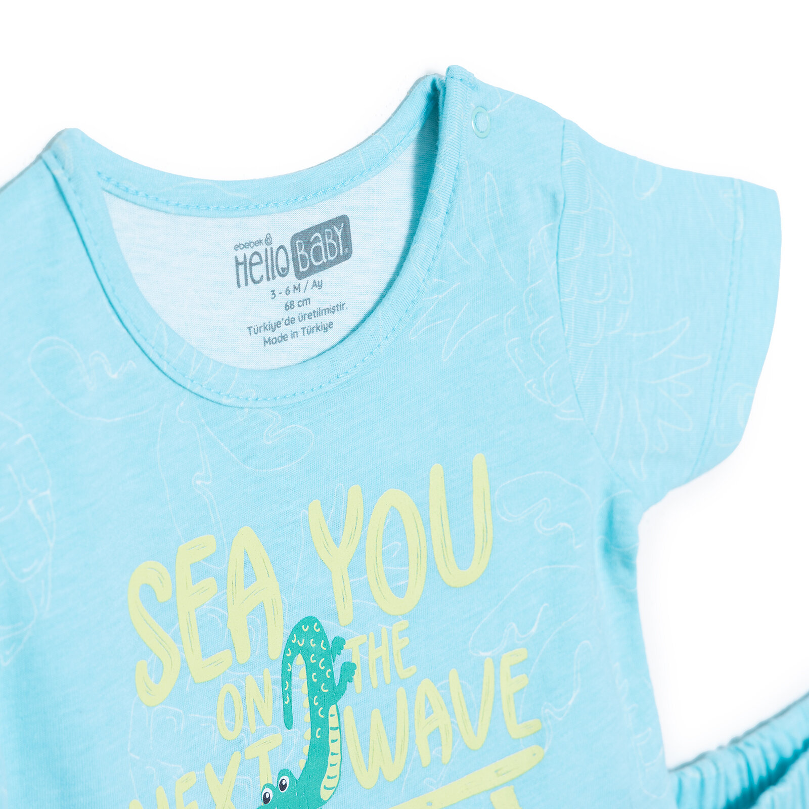 Erkek Bebek Kısa Kol Pijama Takımı Bisiklet Yaka Kısa Kol Reçme Paça Erkek Bebek Kısa Kol Pijama Takımı Bisiklet Yaka Kısa Kol Reçme Paça