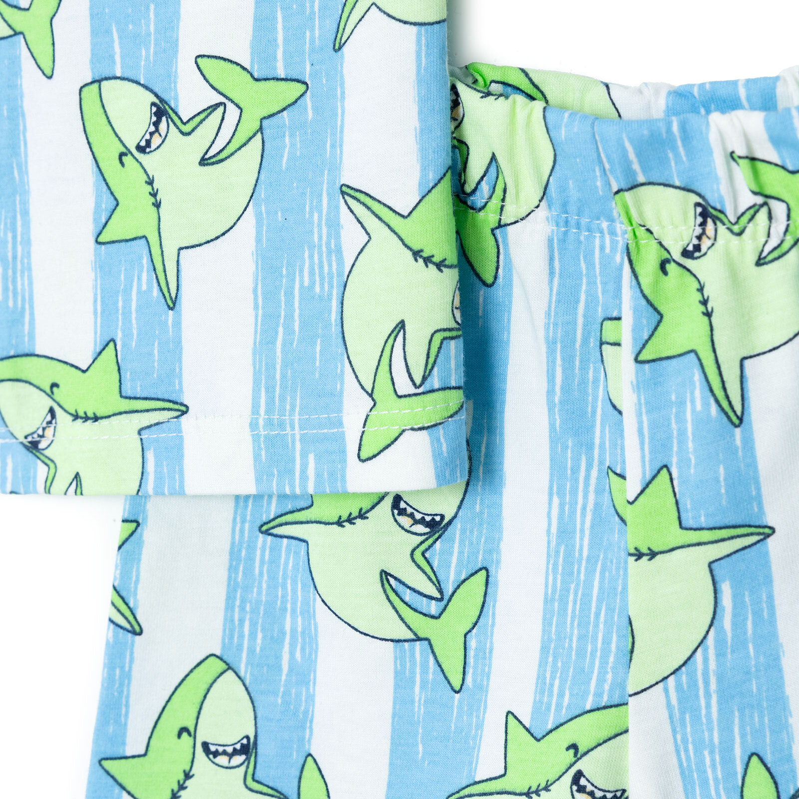 Erkek Bebek Kısa Kol Pijama Takımı Gömlek Yaka Kısa Kol Reçme Paça