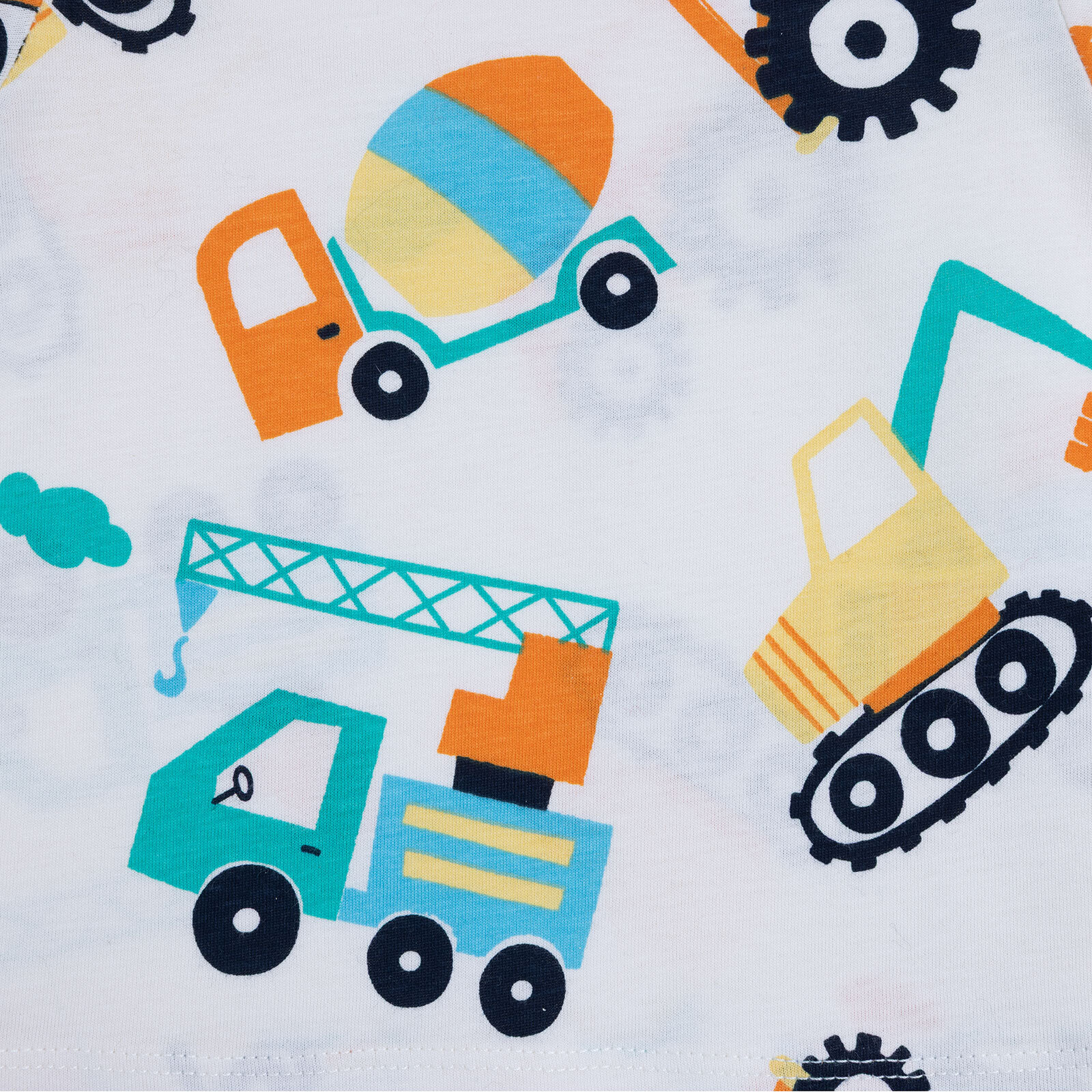 Erkek Bebek Kısa Kol Pijama Takımı Süprem Bisiklet Yaka Kısa Kol Reçme Paça