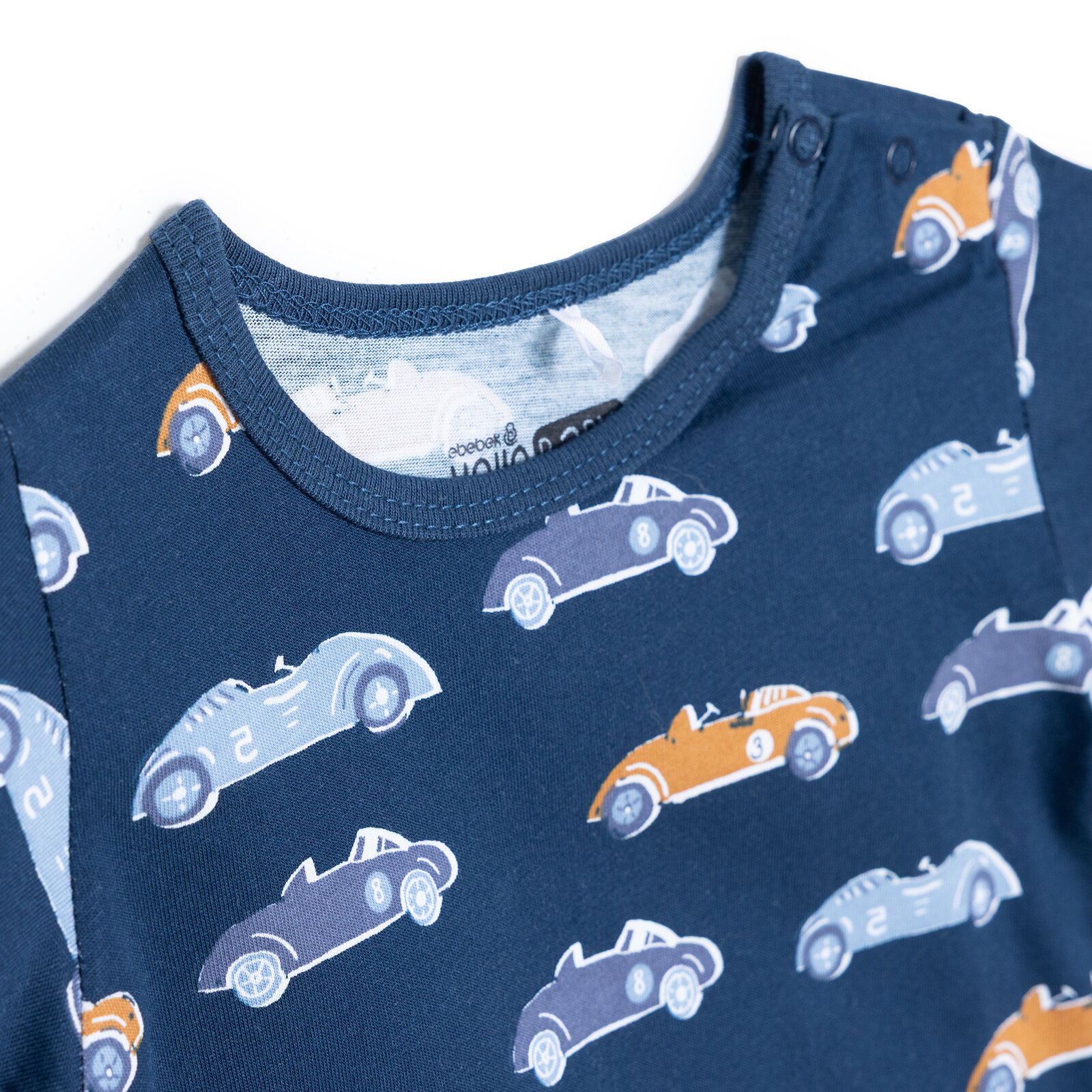 Erkek Bebek Kısa Tulum Bisiklet Yaka Kısa Kol Reçme Paça