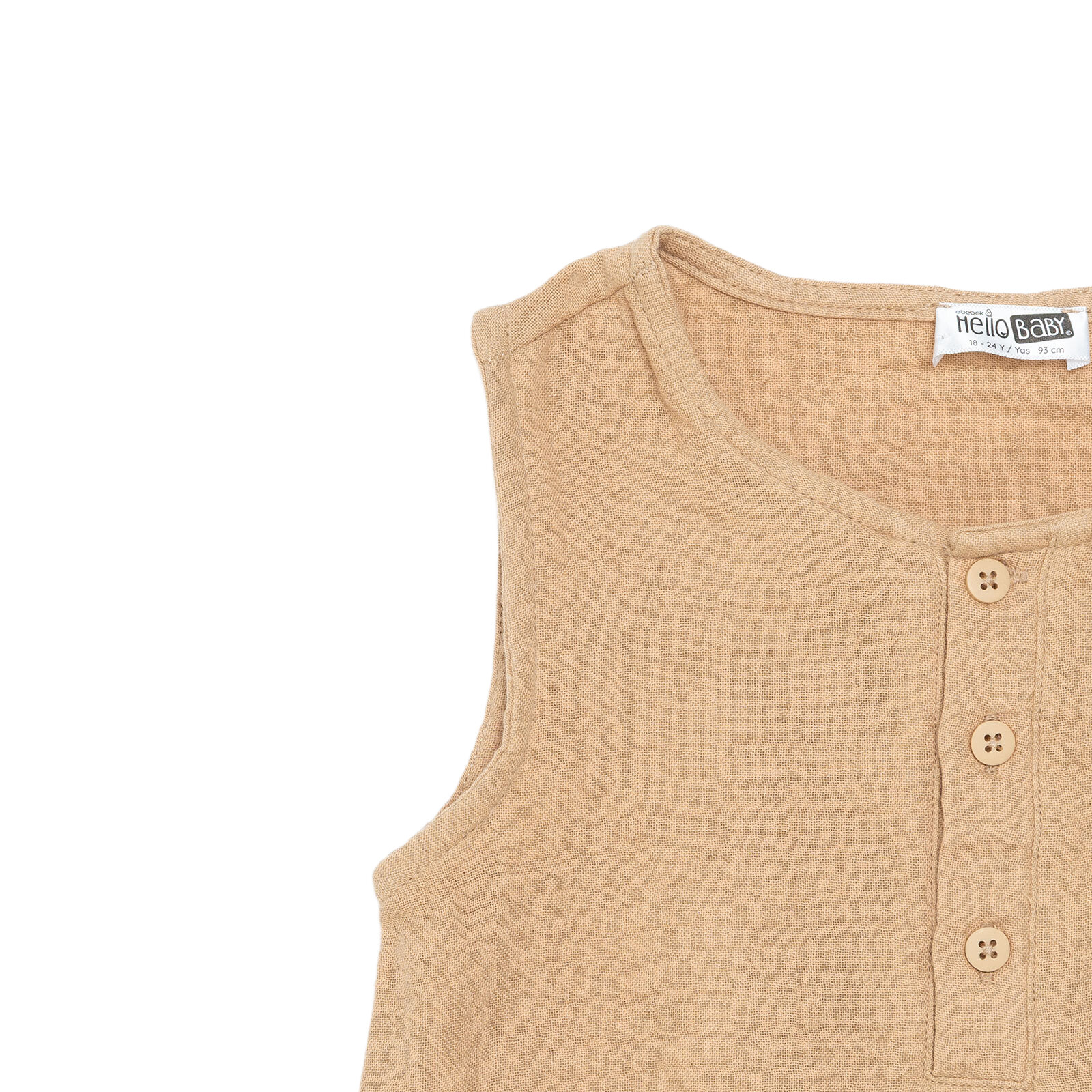 Erkek Bebek Kısa Tulum Bisiklet Yaka Reçme Paça