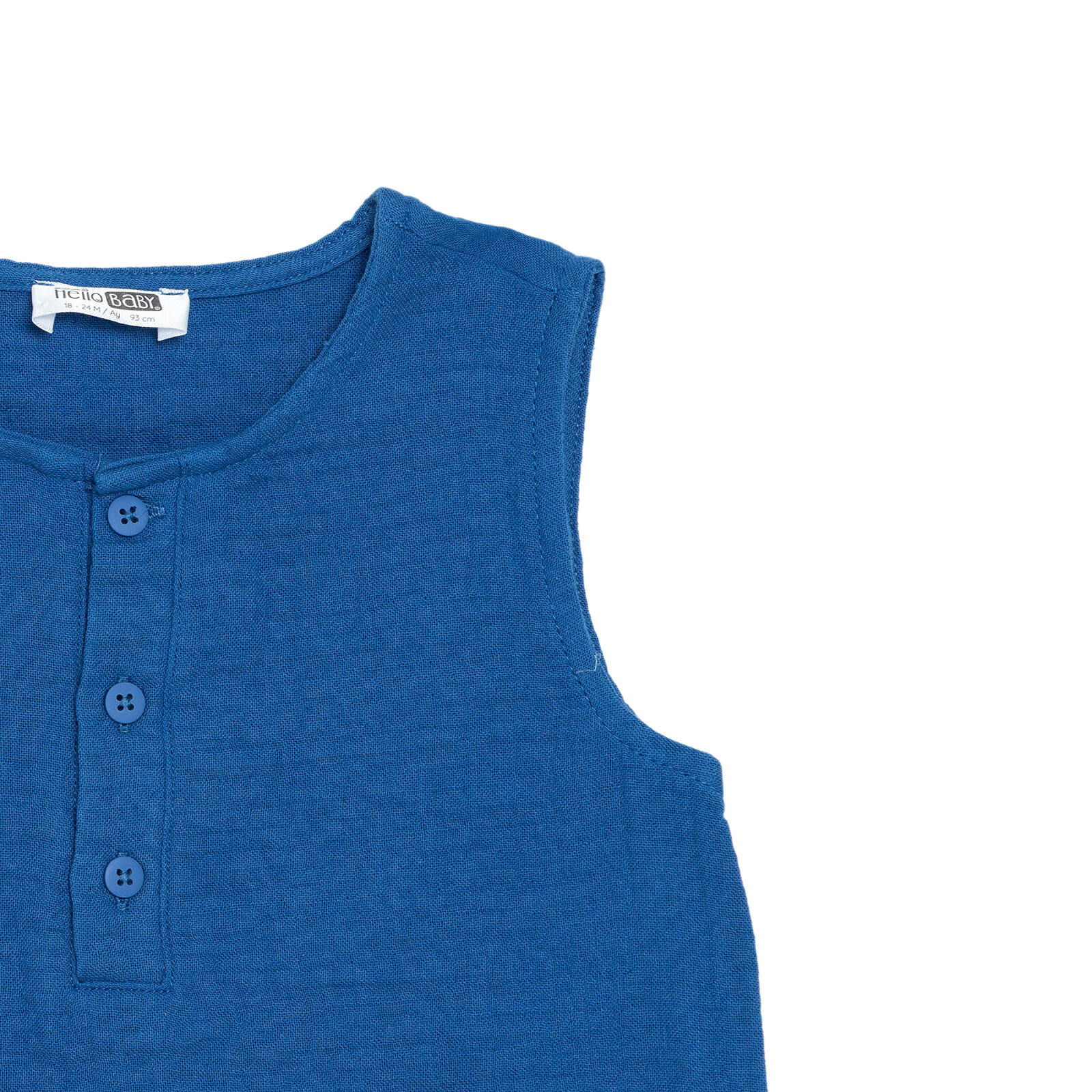 Erkek Bebek Kısa Tulum Bisiklet Yaka Reçme Paça