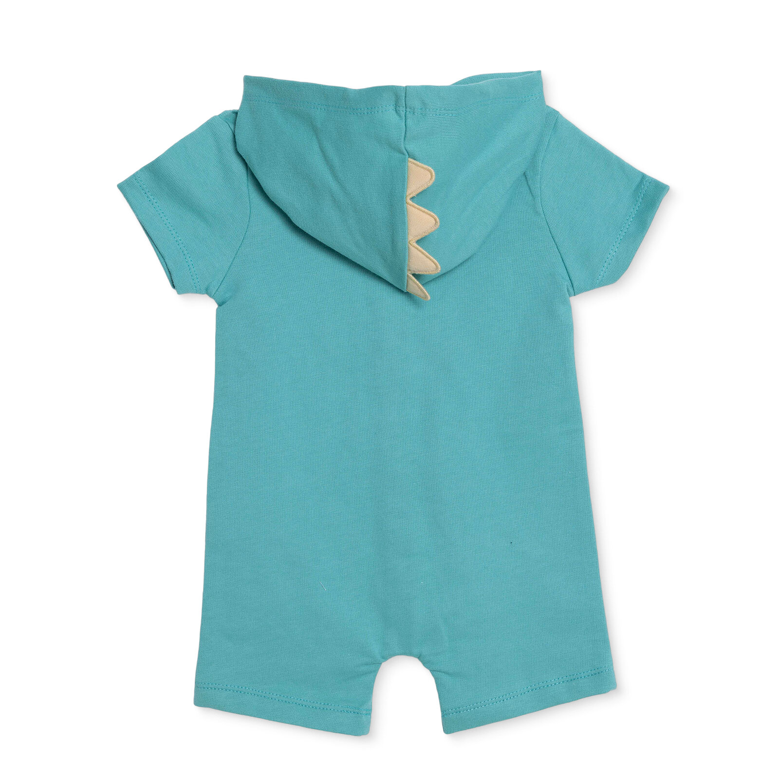 Erkek Bebek Kısa Tulum Kapüşonlu Yaka Kısa Kol