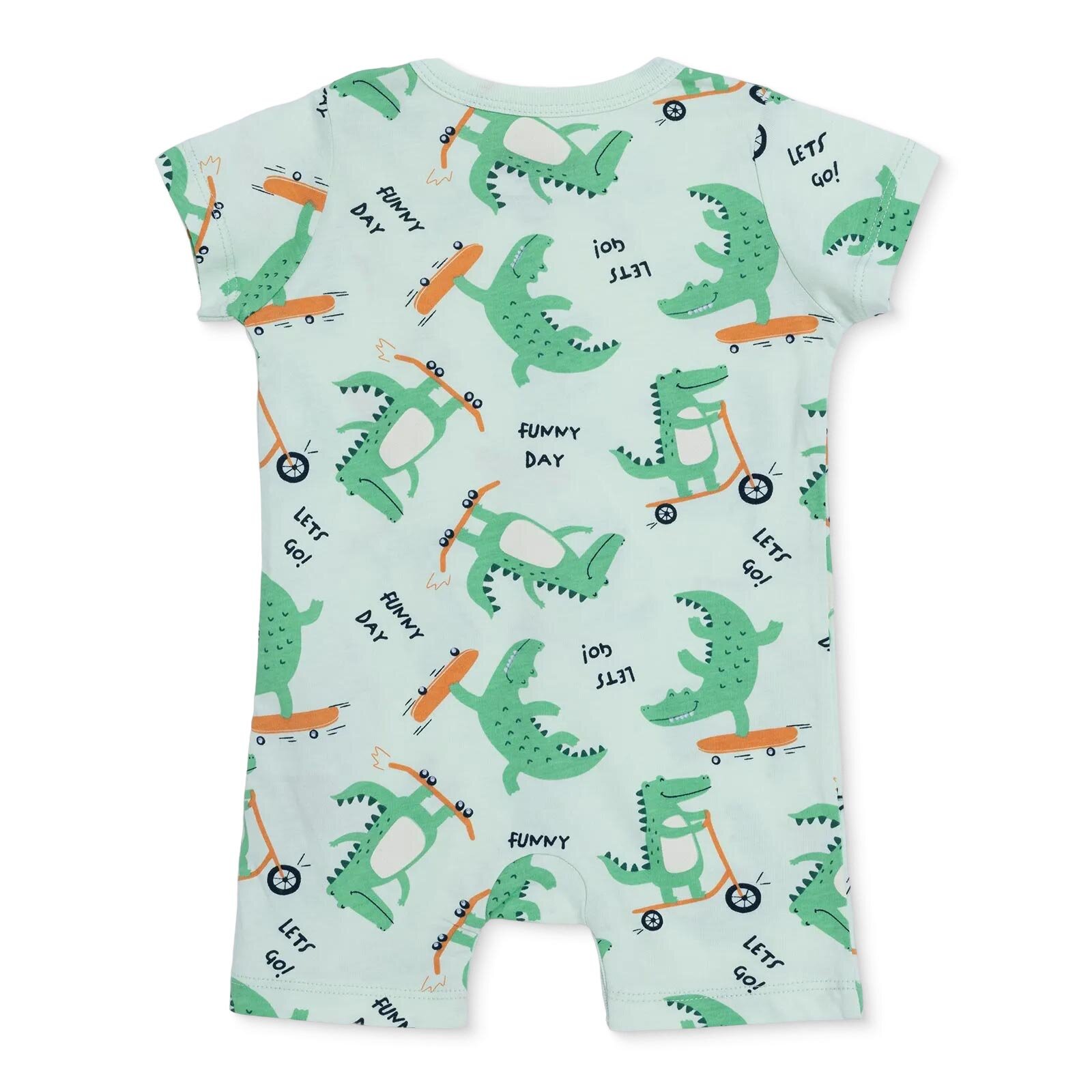 Erkek Bebek Kısa Tulum Süprem Bisiklet Yaka Kısa Kol Ribanalı Paça