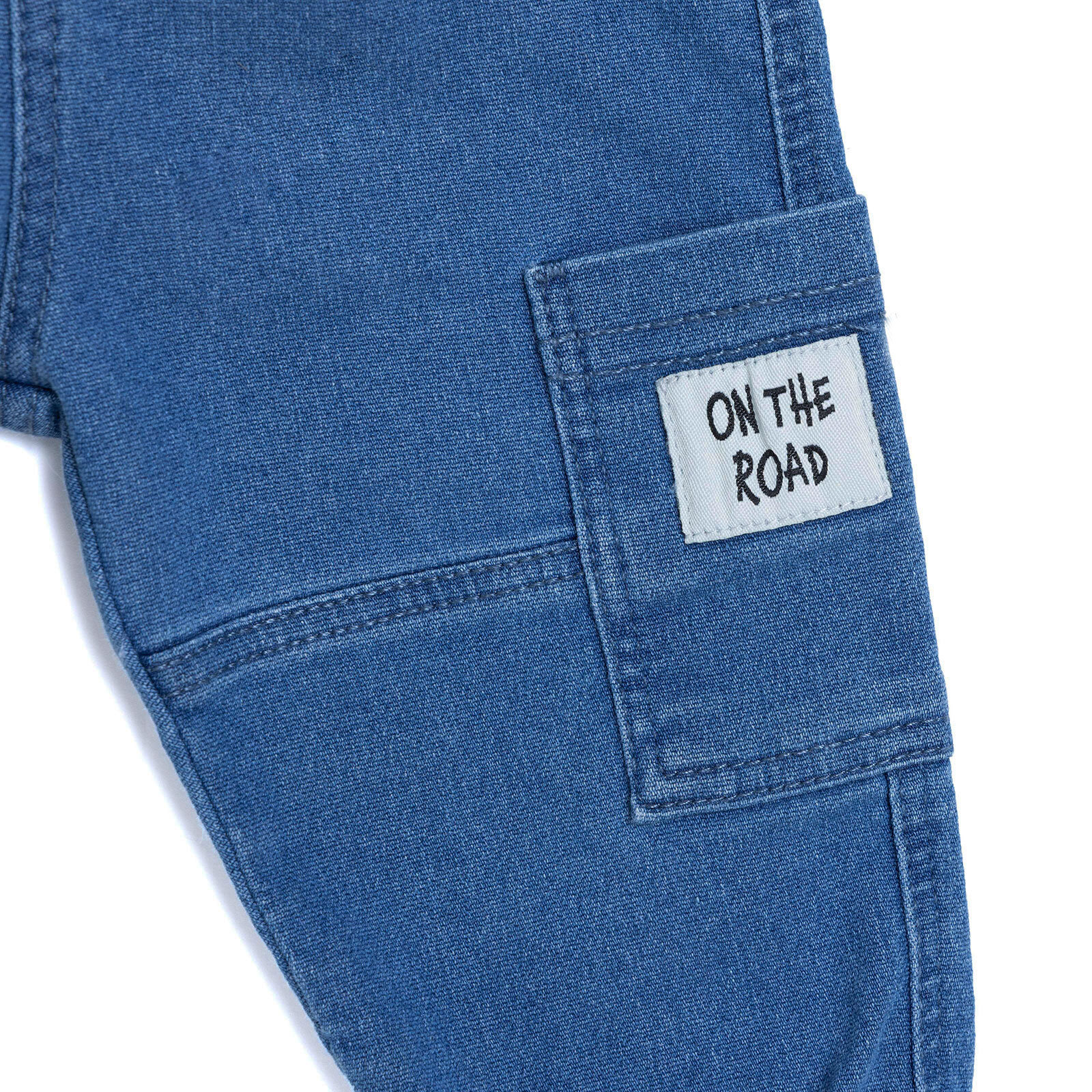 Erkek Bebek Little Car Denim Pantolon Lastikli Paça