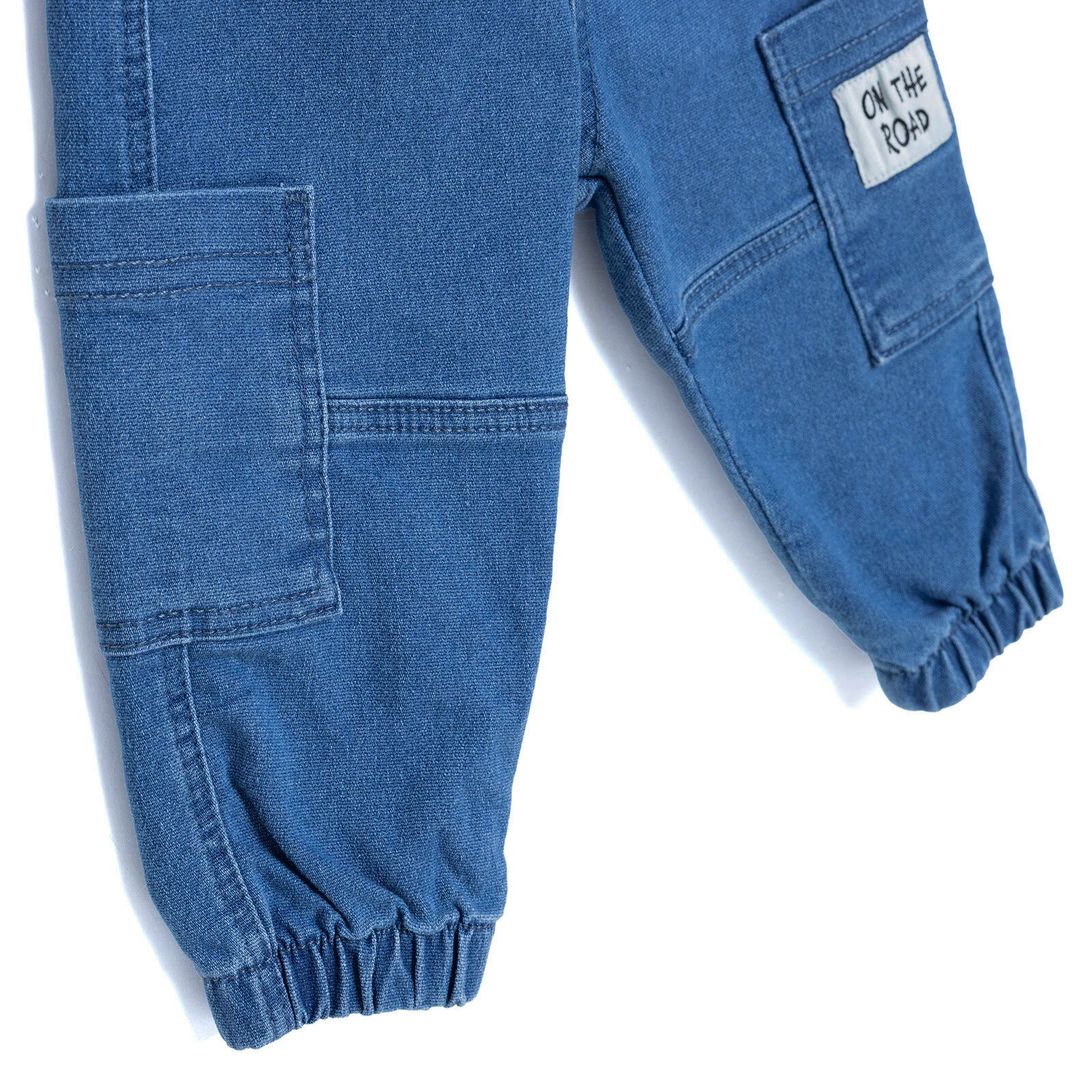 Erkek Bebek Little Car Denim Pantolon Lastikli Paça
