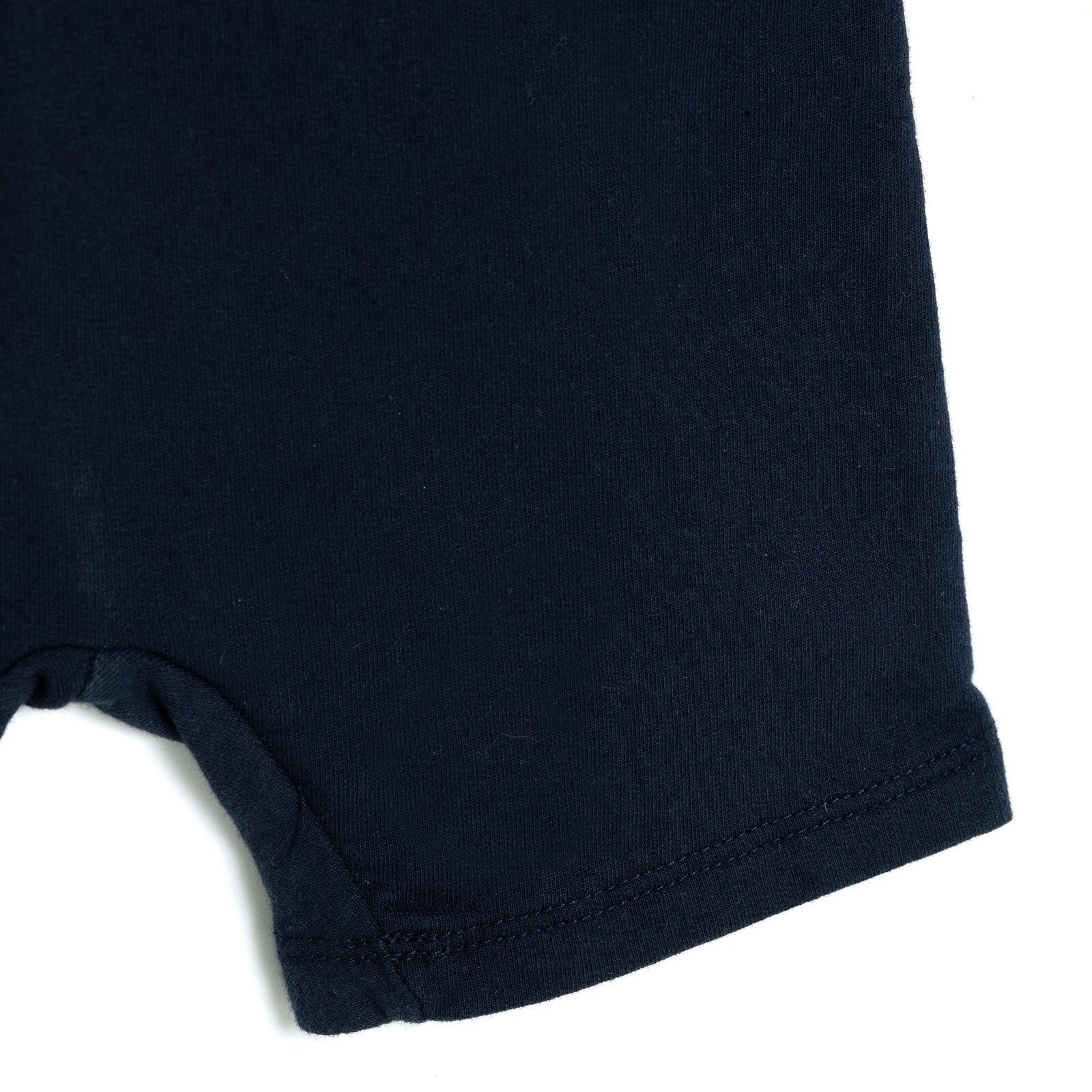 Erkek Bebek Little Sailor Salopet-Tshirt Bisiklet Yaka Kısa Kol Reçme Paça