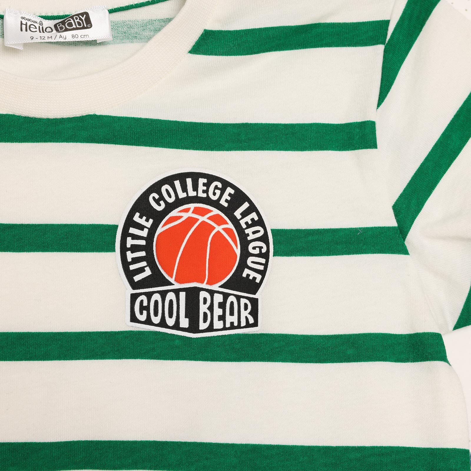 Erkek Bebek LITTLE SPORTS Tshirt-Şort Bebe Yaka Kısa Kol Reçme Paça