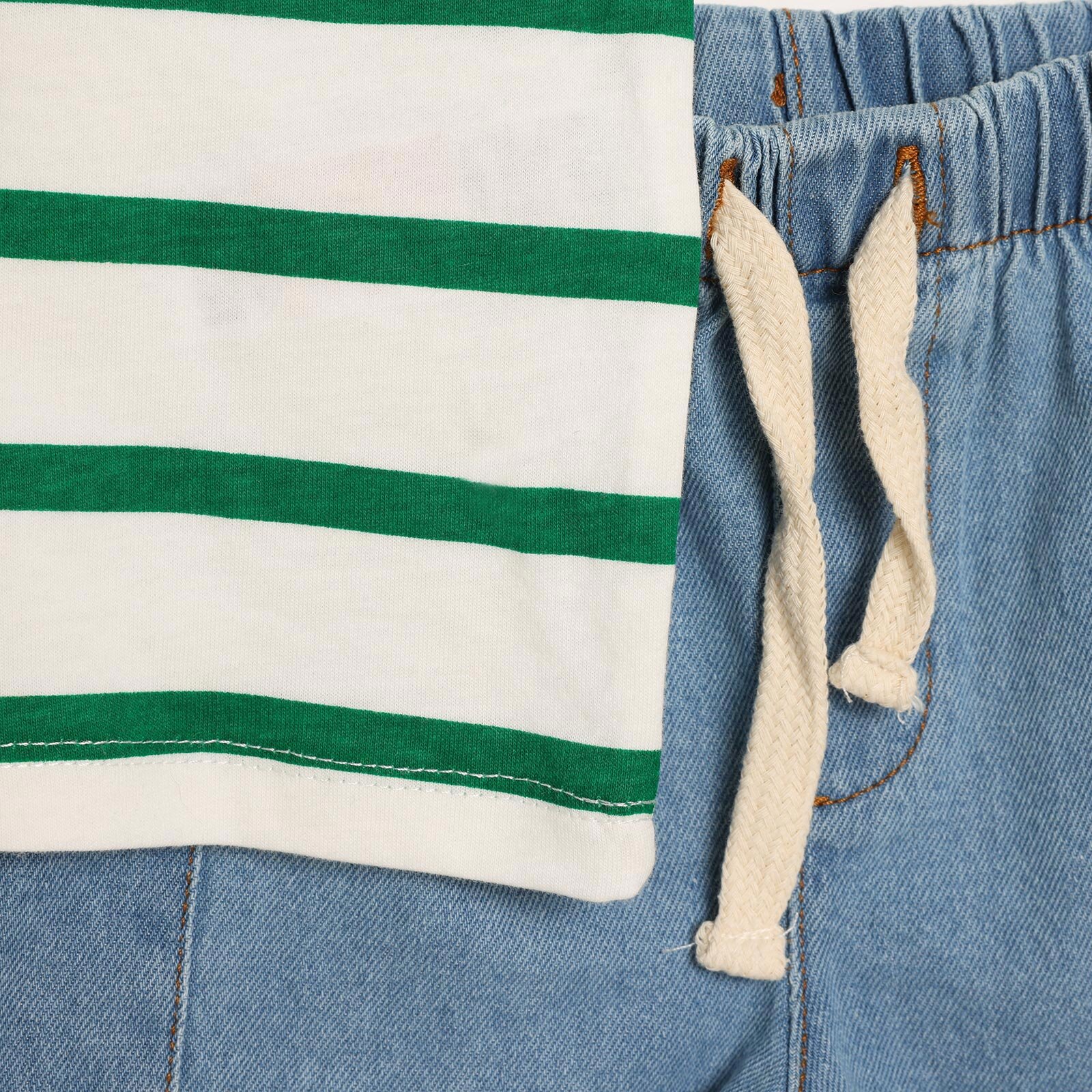 Erkek Bebek LITTLE SPORTS Tshirt-Şort Bebe Yaka Kısa Kol Reçme Paça