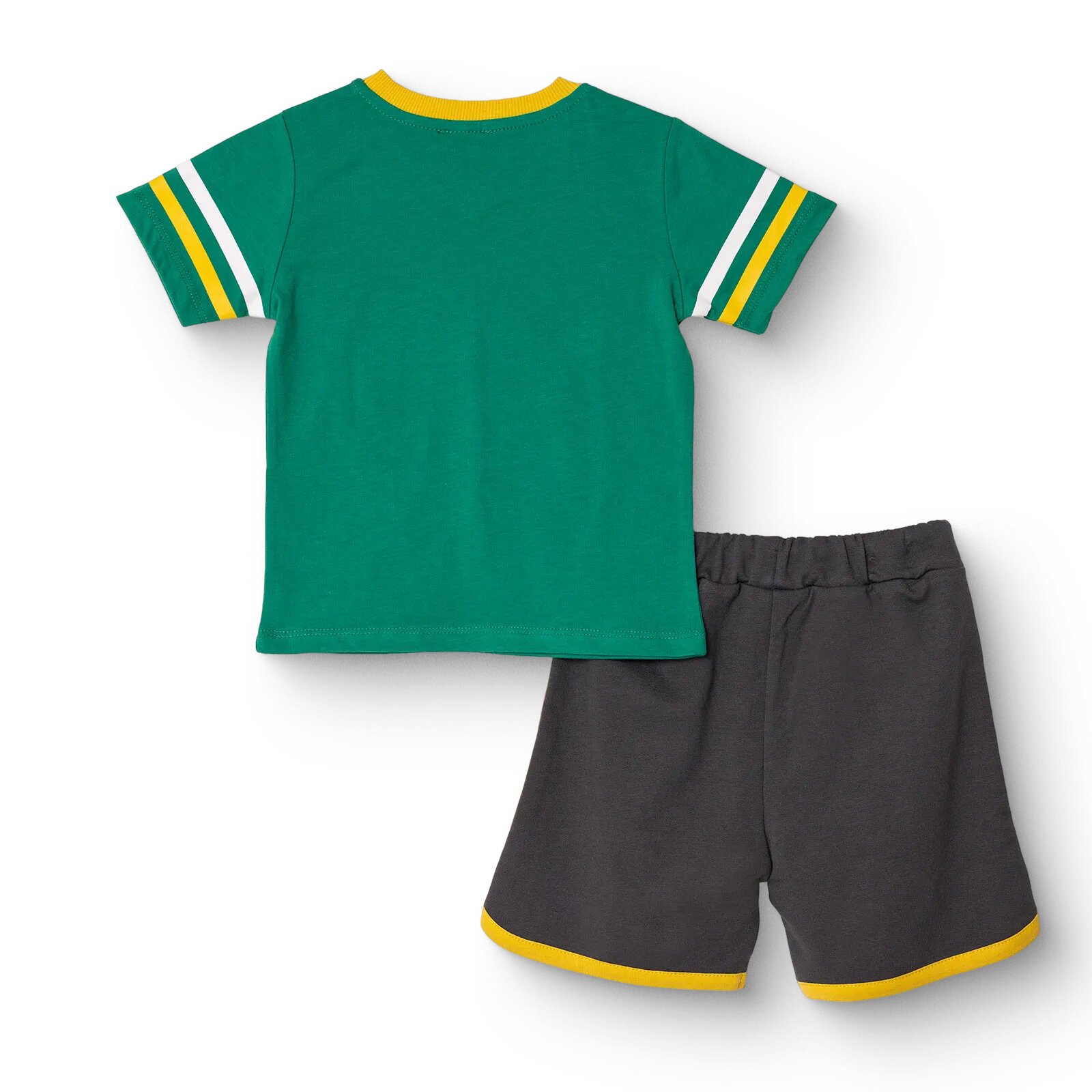 Erkek Bebek LITTLE SPORTS Tshirt-Şort V Yaka Kısa Kol Reçme Paça