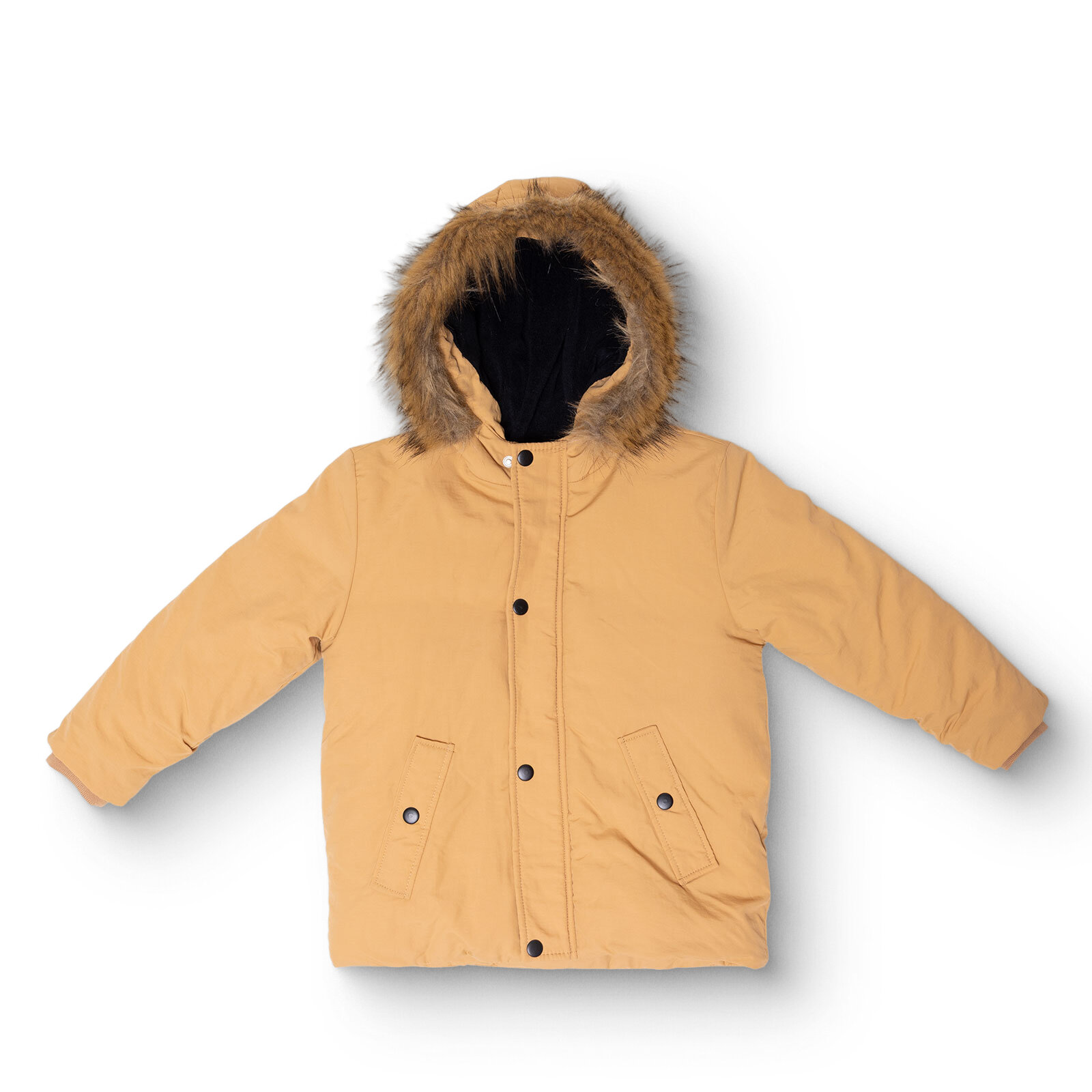 Erkek Bebek Mont Fermuarlı Polyester Uzun Kol