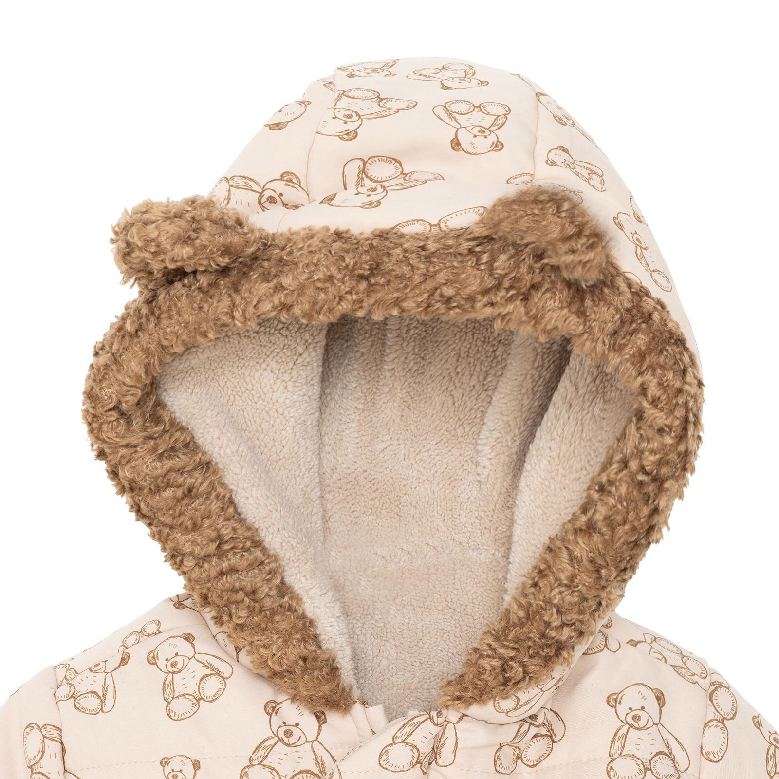 Erkek Bebek Mont Kapüşonlu Polyester Uzun Kol