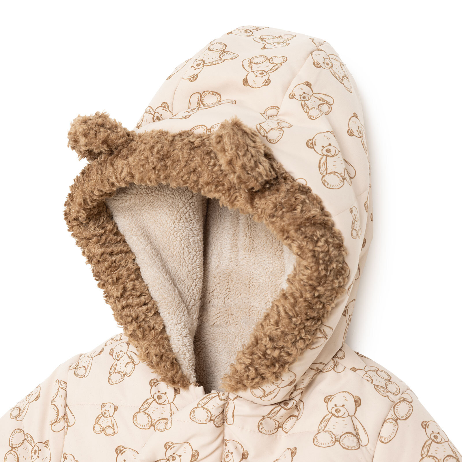 Erkek Bebek Mont Kapüşonlu Polyester Uzun Kol