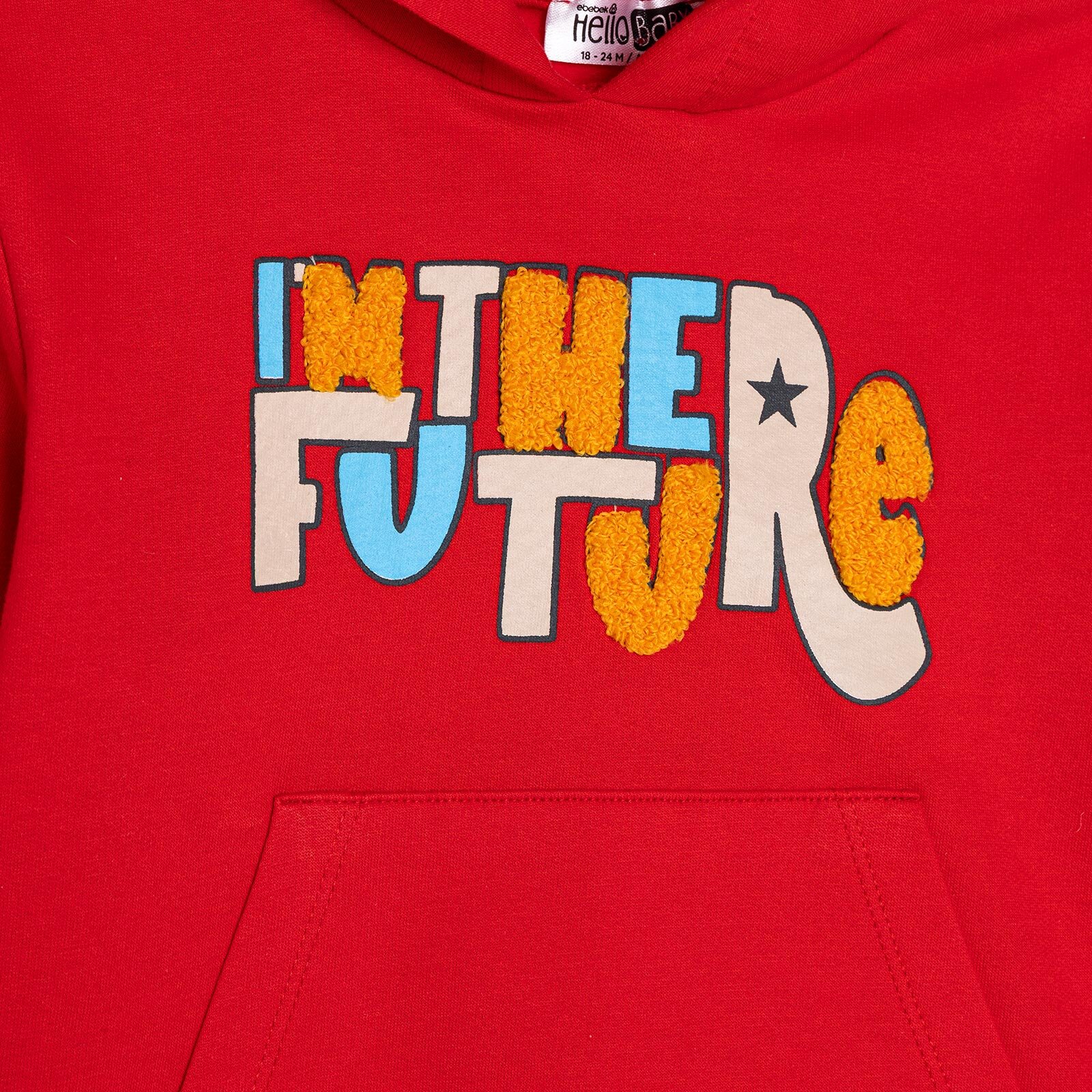 Erkek Bebek Motto Boy Eşofman Takımı Şardonlu İki İplik Bisiklet Yaka Uzun Kol Ribanalı Paça