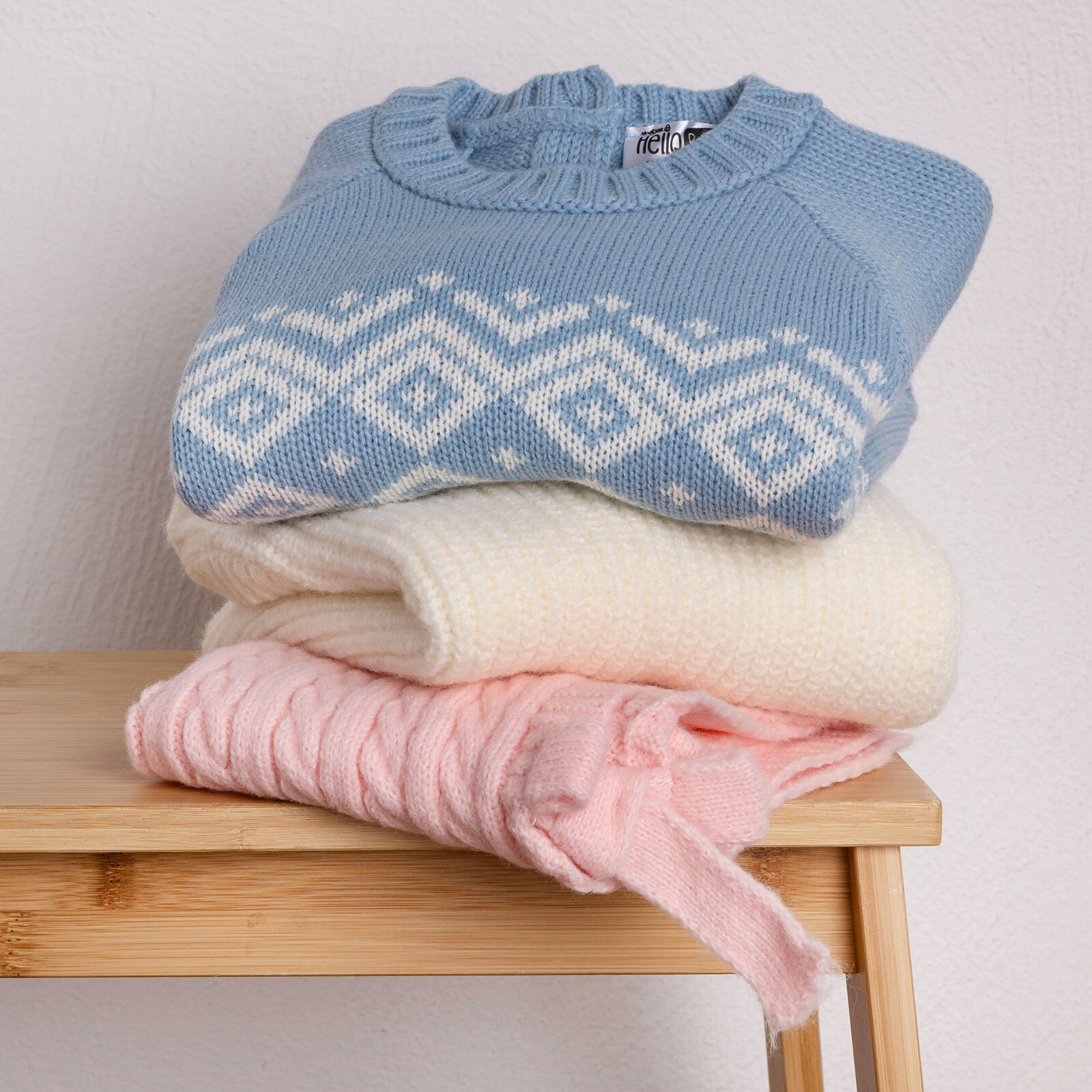 Erkek Bebek Mountain Explorer Kazak Triko Bisiklet Yaka Uzun Kol