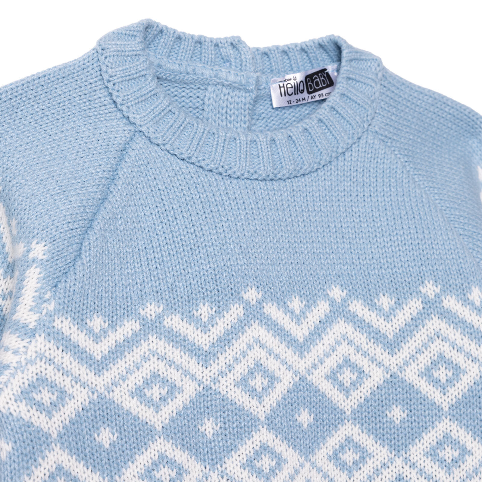 Erkek Bebek Mountain Explorer Kazak Triko Bisiklet Yaka Uzun Kol