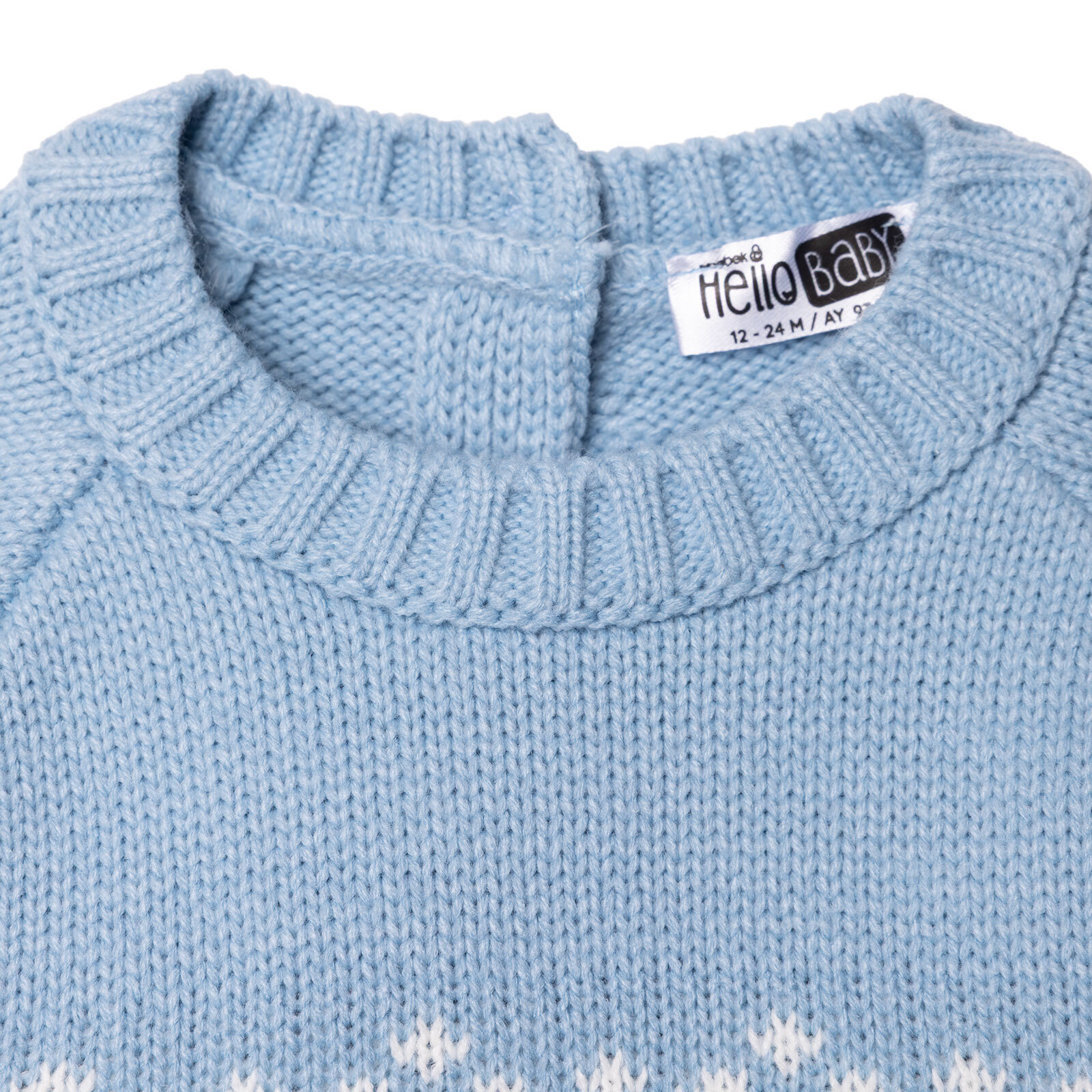 Erkek Bebek Mountain Explorer Kazak Triko Bisiklet Yaka Uzun Kol