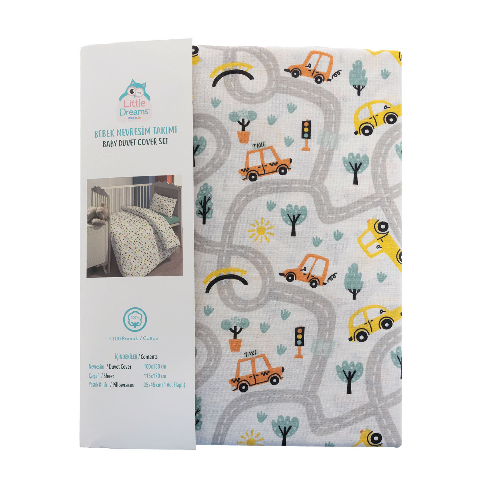 Erkek Bebek Nevresim Takımı Poplin 100 x 150cm Erkek Bebek Nevresim Takımı Poplin 100 x 150cm