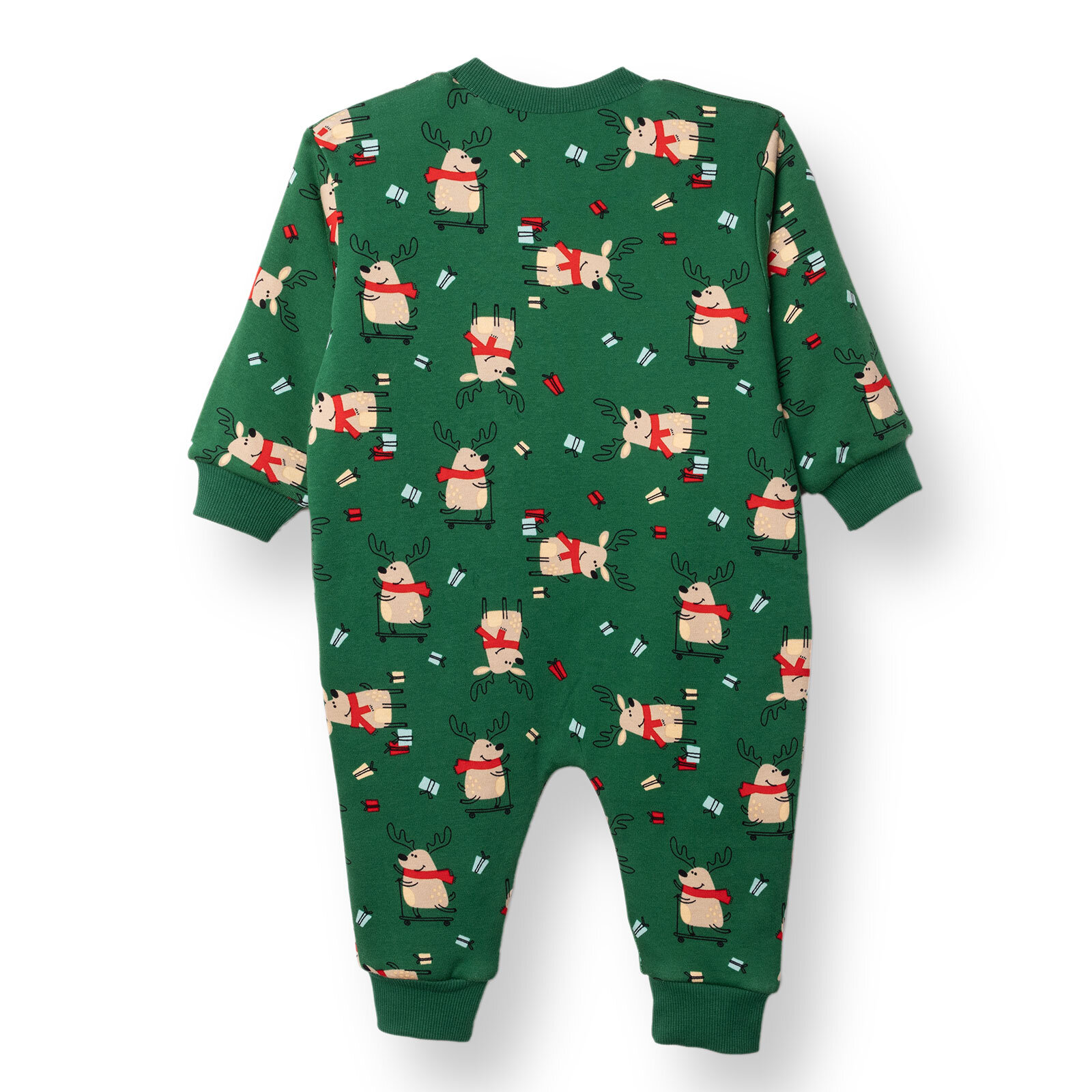 Erkek Bebek New Year Uyku Tulumu İnterlok Uzun Kol Ribanalı Paça