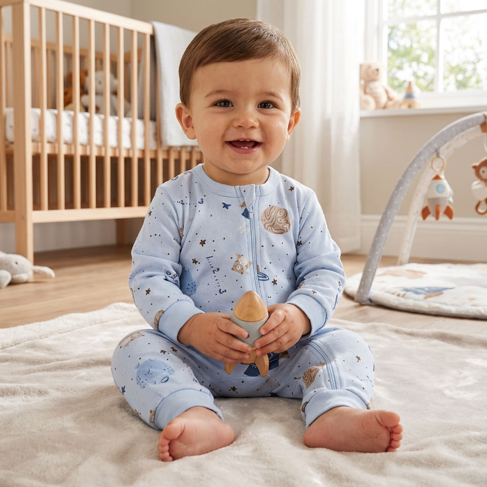 Erkek Bebek Patiksiz Tulum Bisiklet Yaka Uzun Kol Ribanalı Paça Erkek Bebek Patiksiz Tulum Bisiklet Yaka Uzun Kol Ribanalı Paça