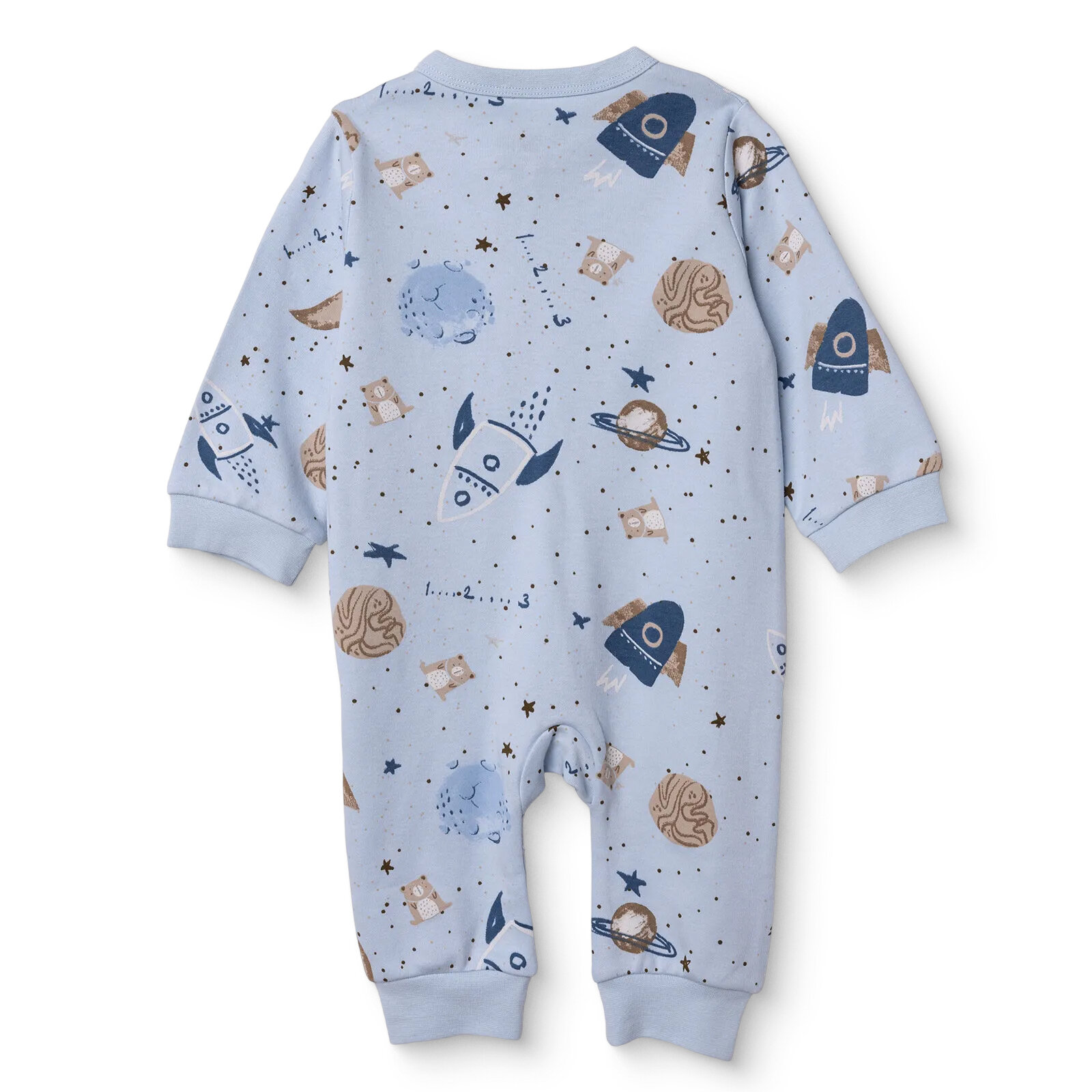 Erkek Bebek Patiksiz Tulum Bisiklet Yaka Uzun Kol Ribanalı Paça Erkek Bebek Patiksiz Tulum Bisiklet Yaka Uzun Kol Ribanalı Paça