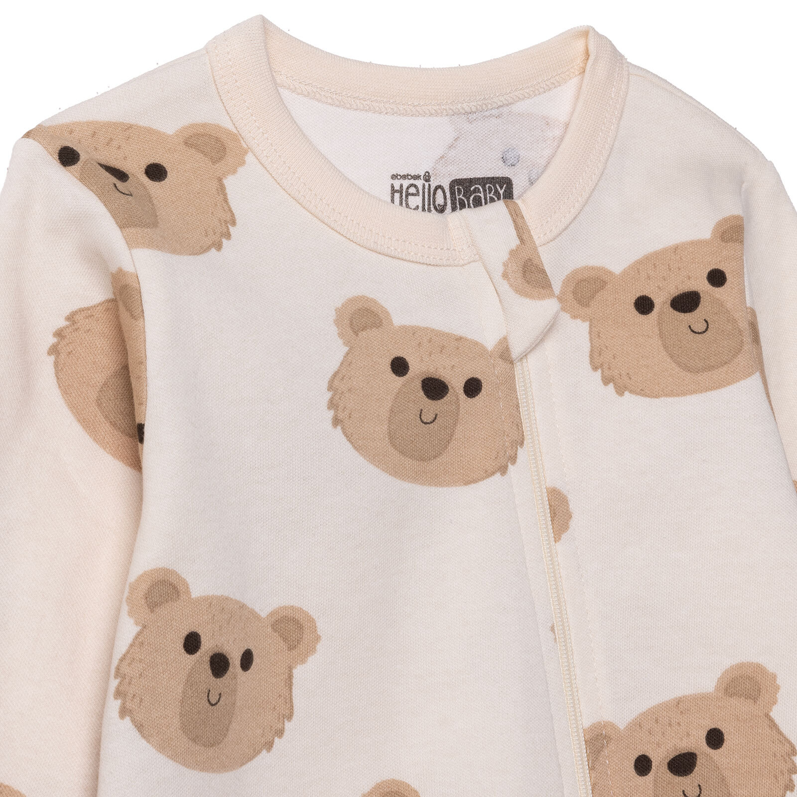 Erkek Bebek Patiksiz Tulum Bisiklet Yaka Uzun Kol Ribanalı Paça