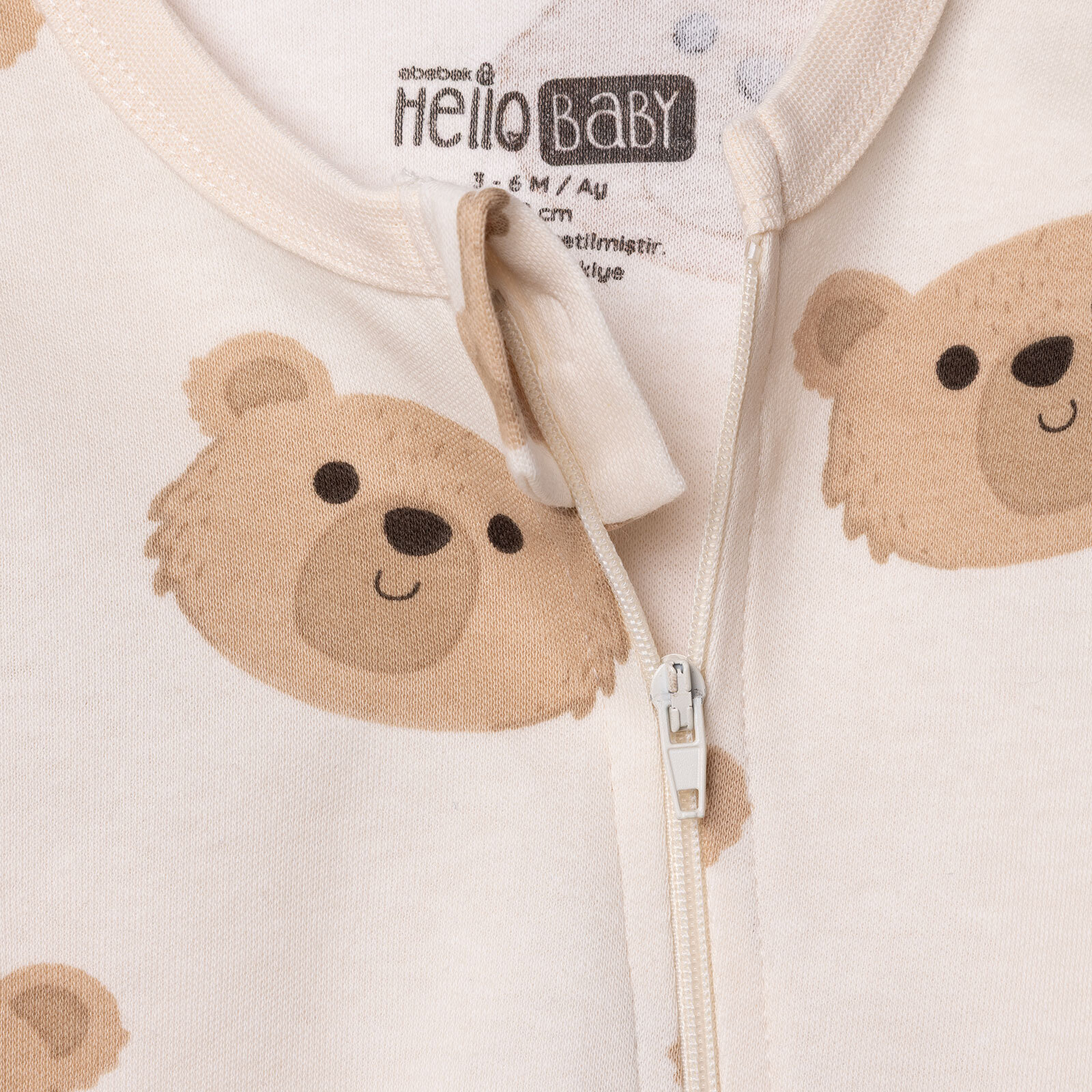 Erkek Bebek Patiksiz Tulum Bisiklet Yaka Uzun Kol Ribanalı Paça