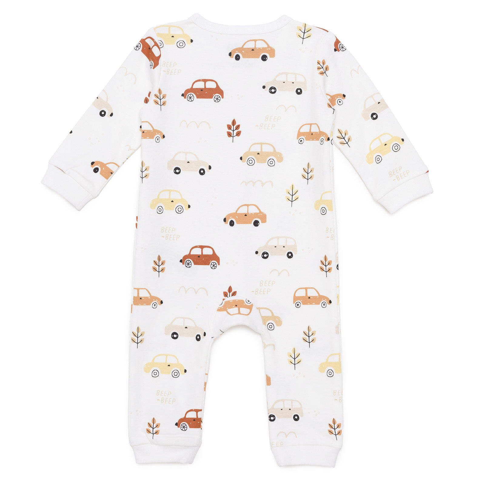 Erkek Bebek Patiksiz Tulum Fermuarlı Bisiklet Yaka Uzun Kol Ribanalı Paça