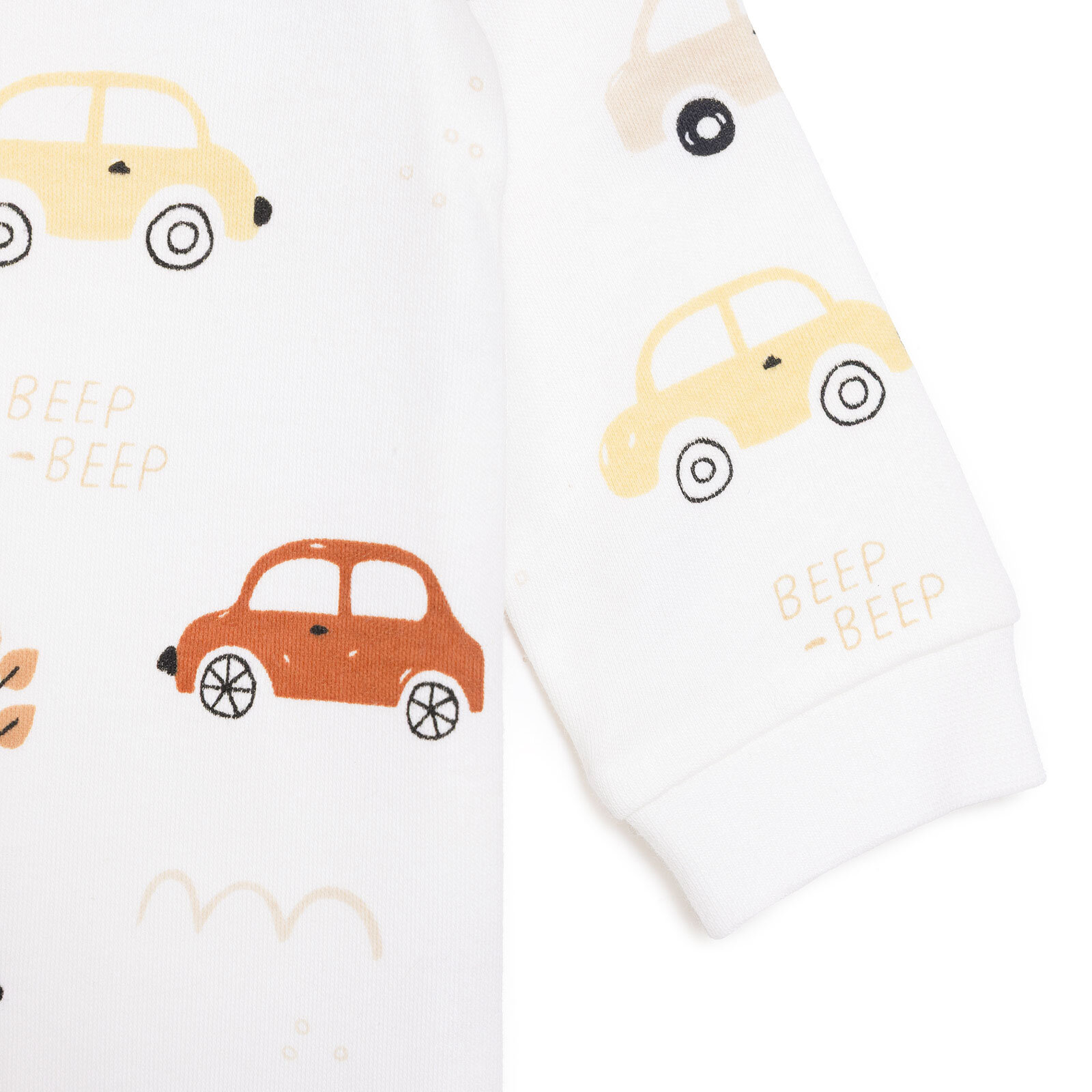 Erkek Bebek Patiksiz Tulum Fermuarlı Bisiklet Yaka Uzun Kol Ribanalı Paça