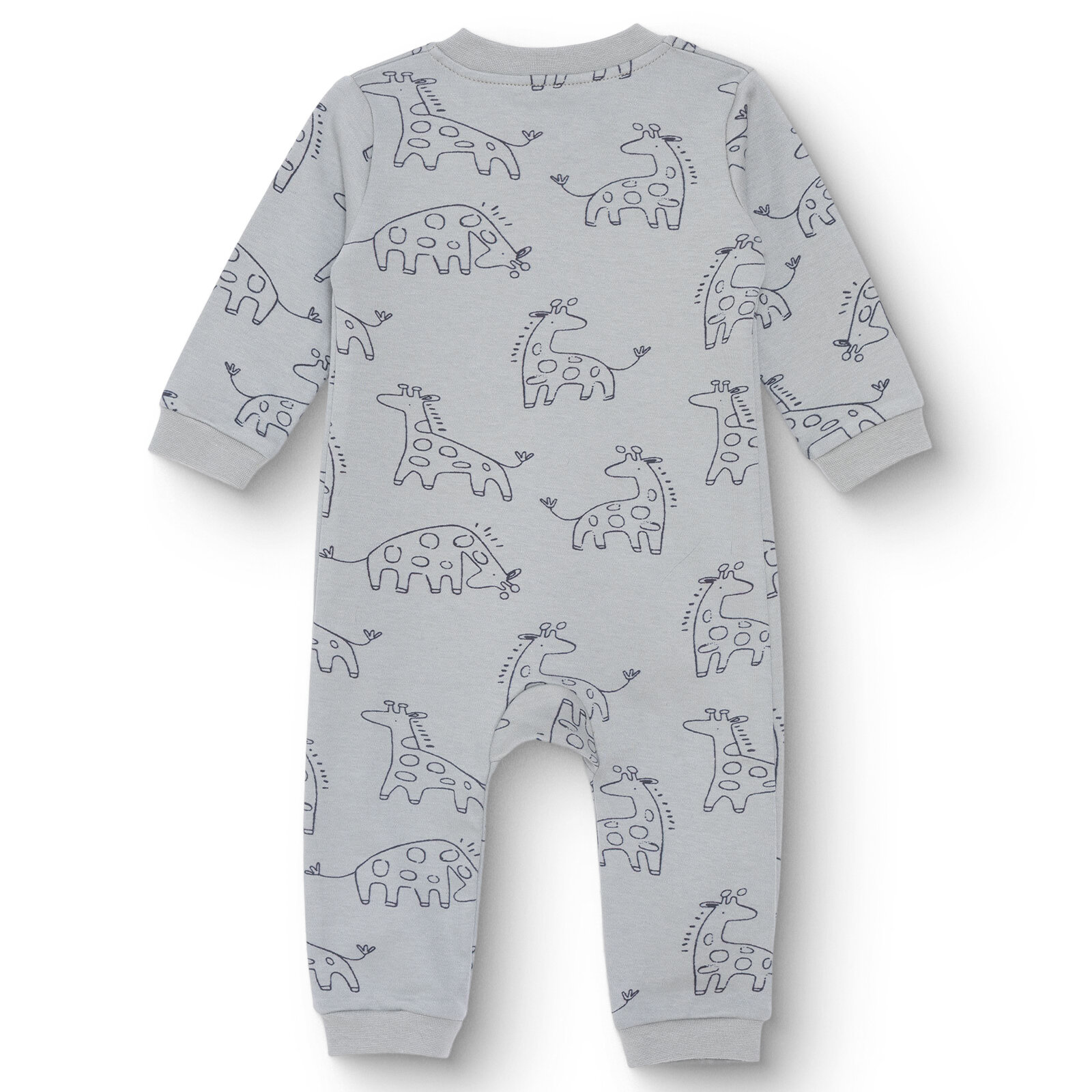 Erkek Bebek Patiksiz Tulum İnterlok Bisiklet Yaka Uzun Kol Ribanalı Paça