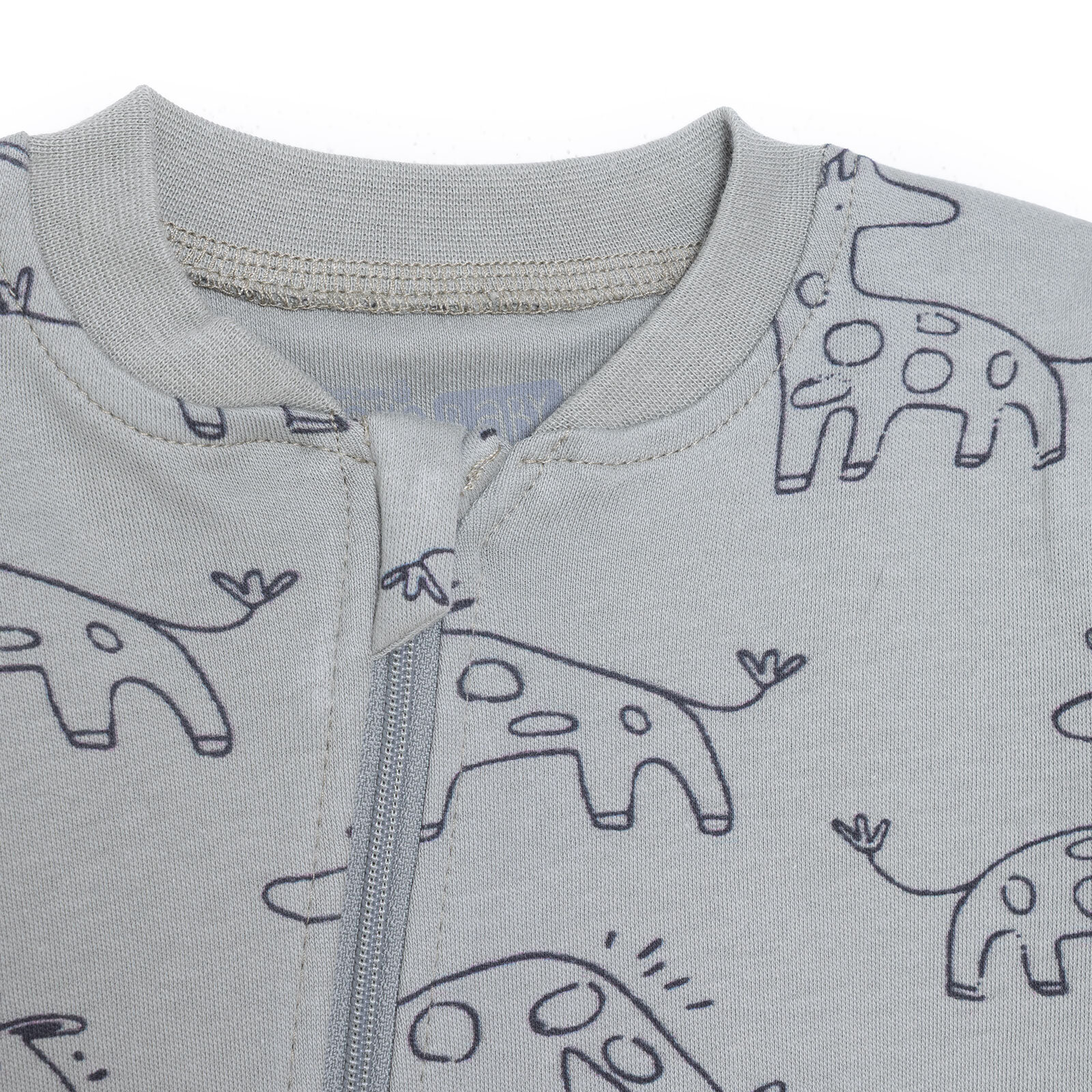 Erkek Bebek Patiksiz Tulum İnterlok Bisiklet Yaka Uzun Kol Ribanalı Paça