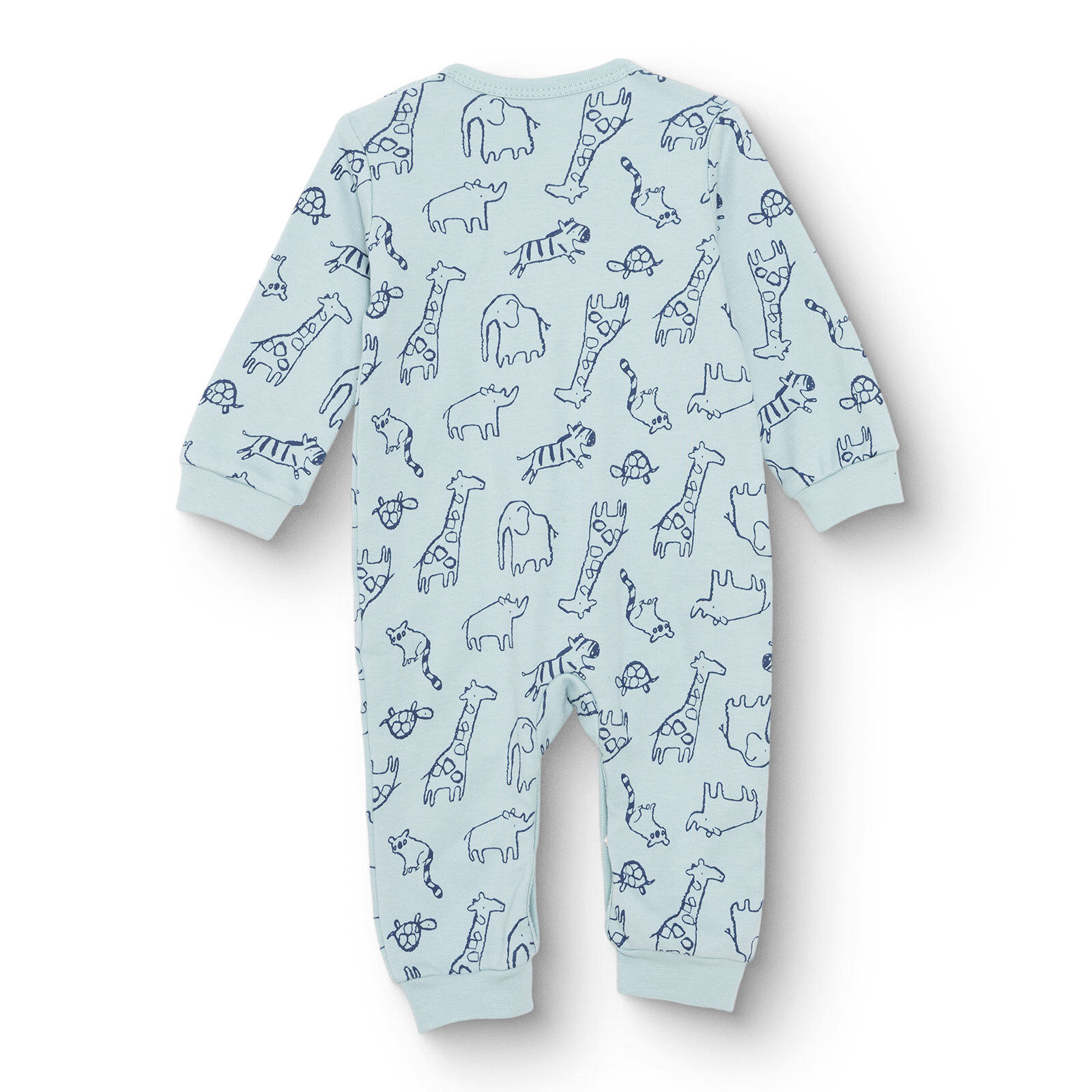 Erkek Bebek Patiksiz Tulum İnterlok Bisiklet Yaka Uzun Kol Ribanalı Paça