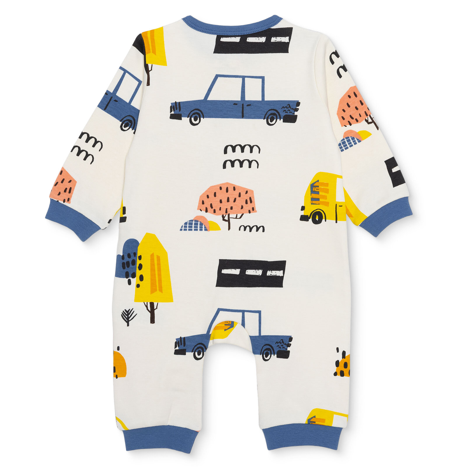 Erkek Bebek Patiksiz Tulum İnterlok Bisiklet Yaka Uzun Kol